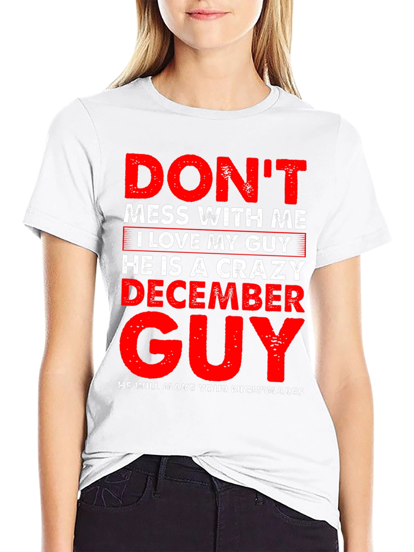 Black Crazy December Guy Graphic Tee - Don't Mess With Me T-Shirt view 9