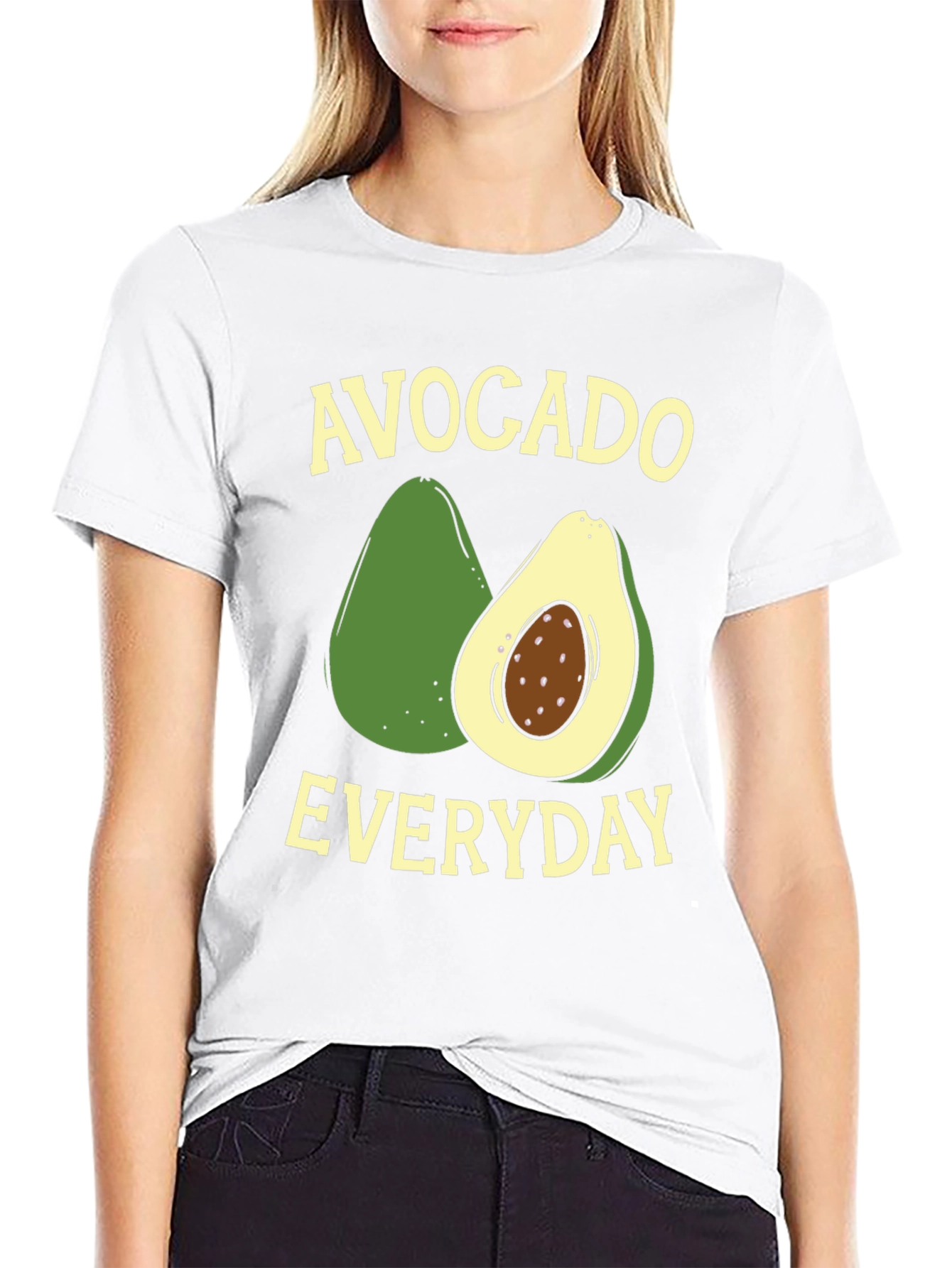 Black Avocado Everyday Graphic T-Shirt - Trendy Comfort Wear view 9