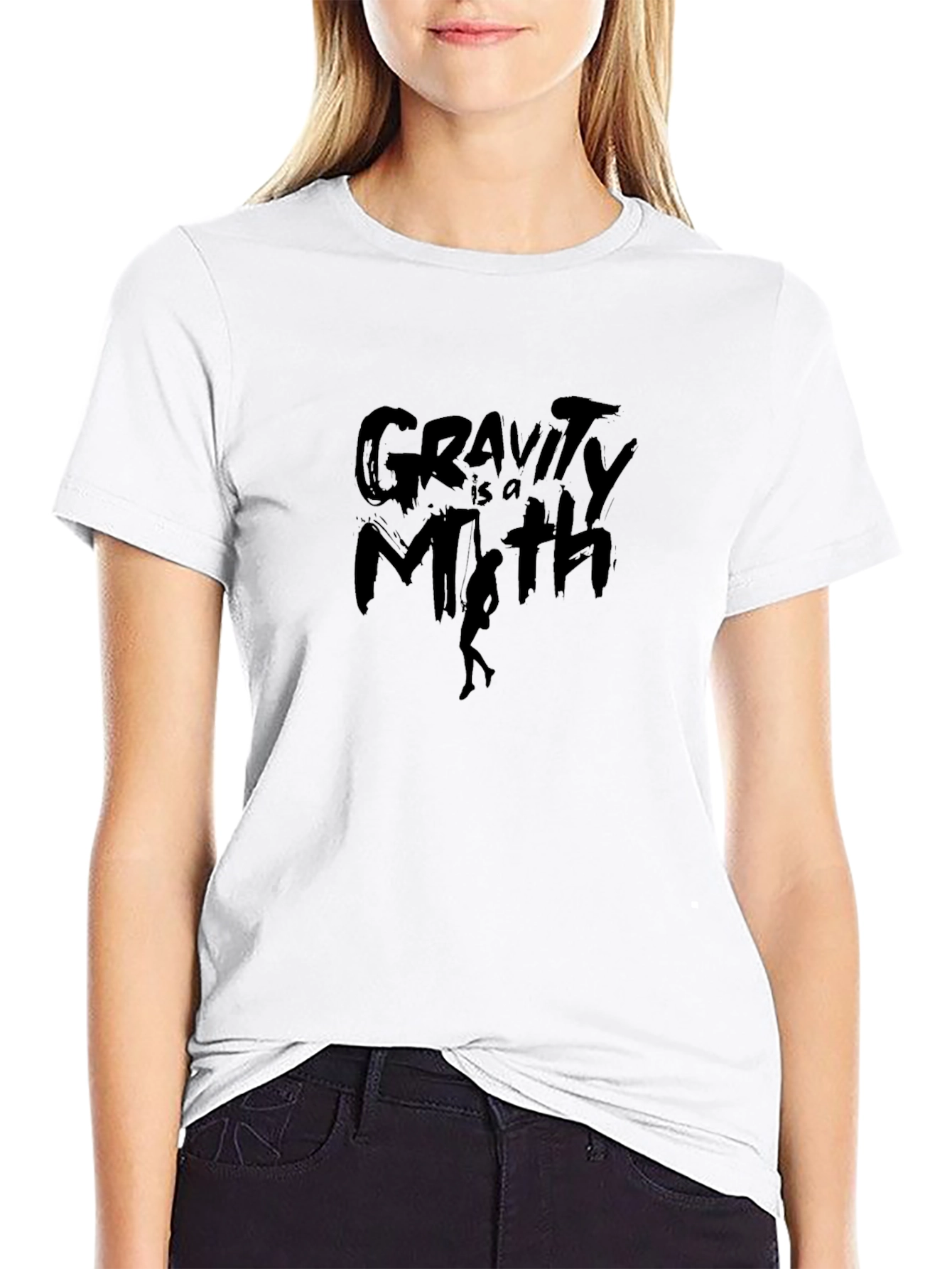 Black Gravity is a Myth Black Graphic Tee view 9