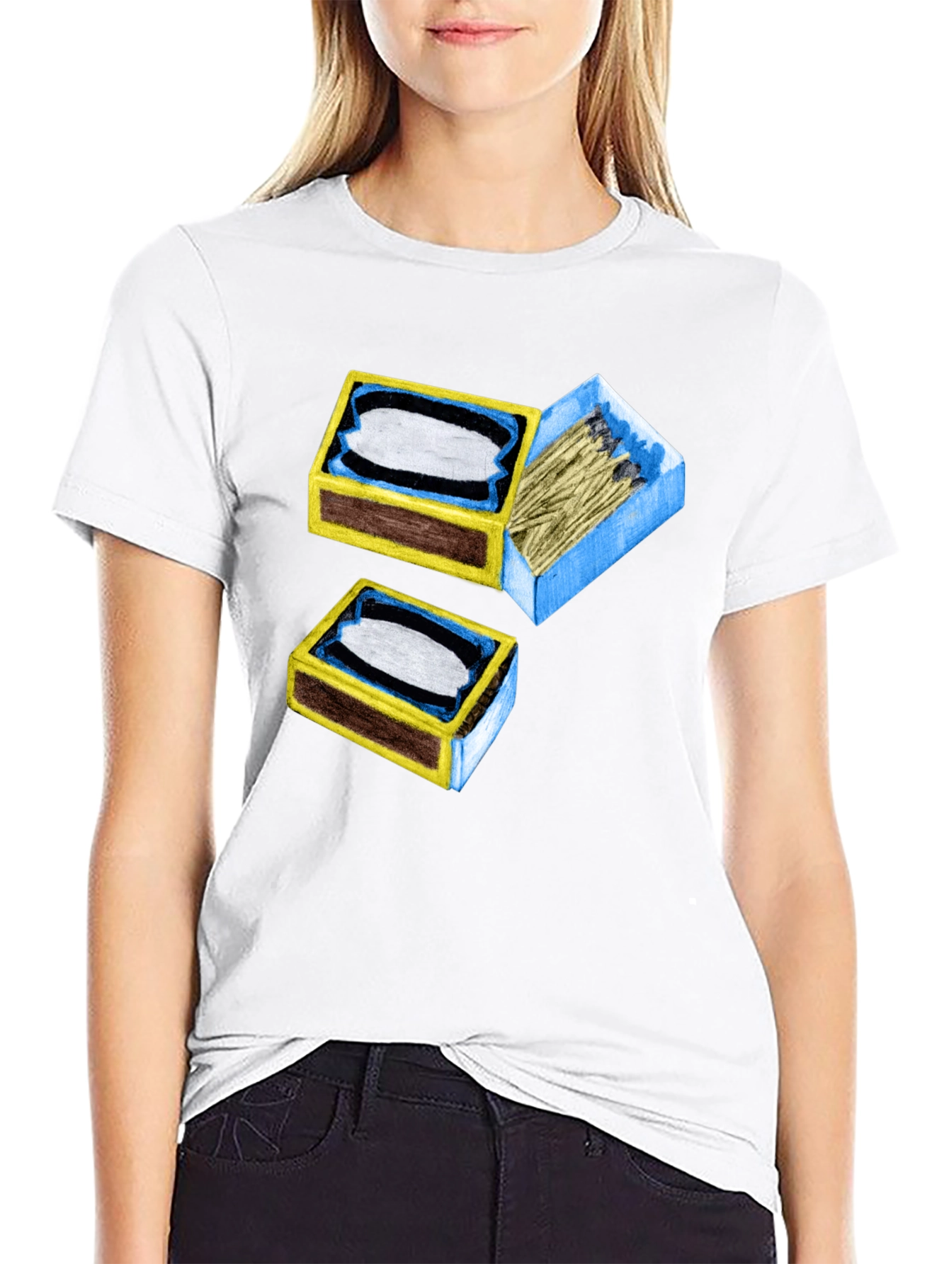 Black Matchbox Graphic Tee - Unique Design view 9