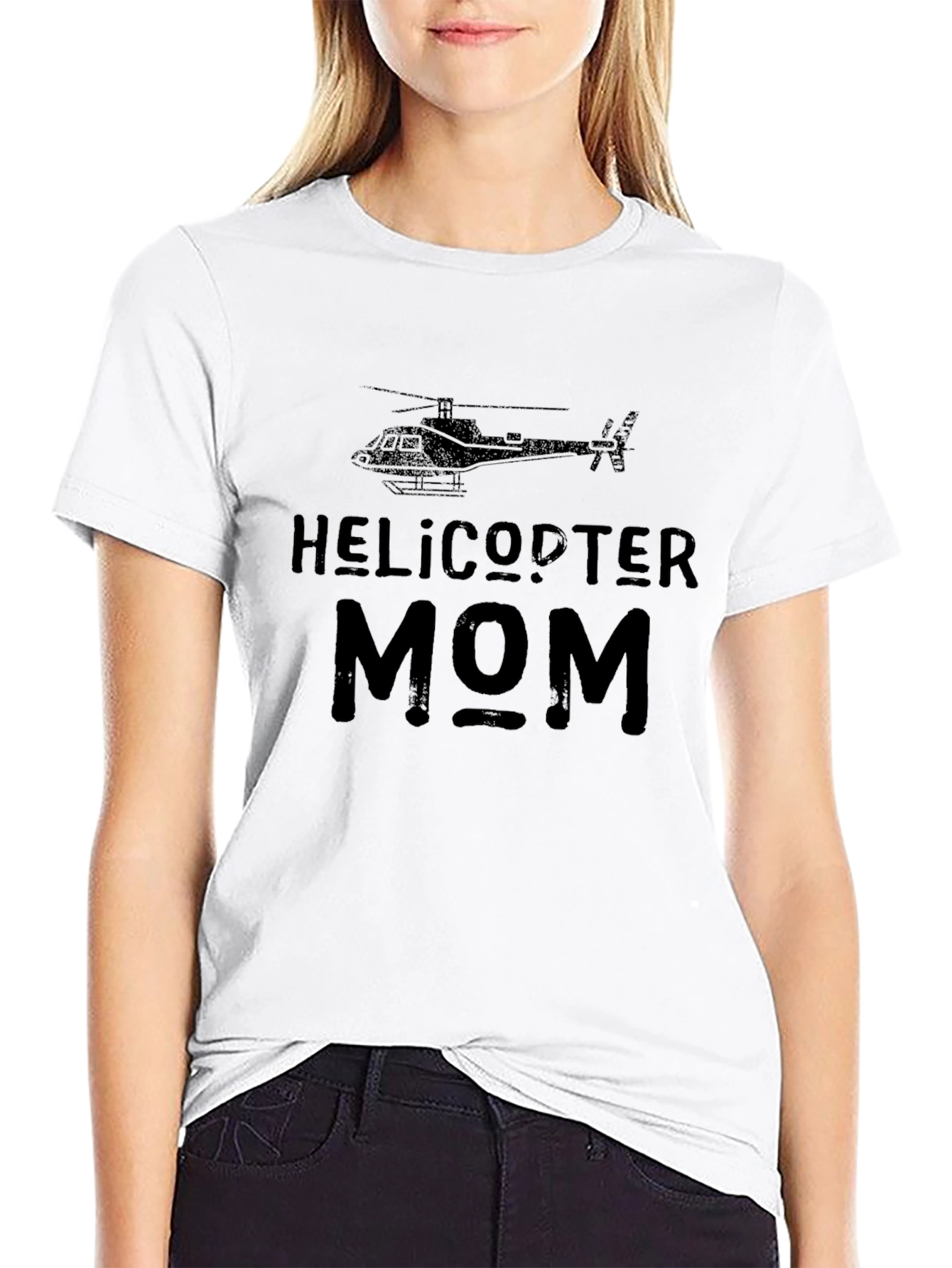 Black Helicopter Mom T-Shirt - Funny Graphic Tee view 9