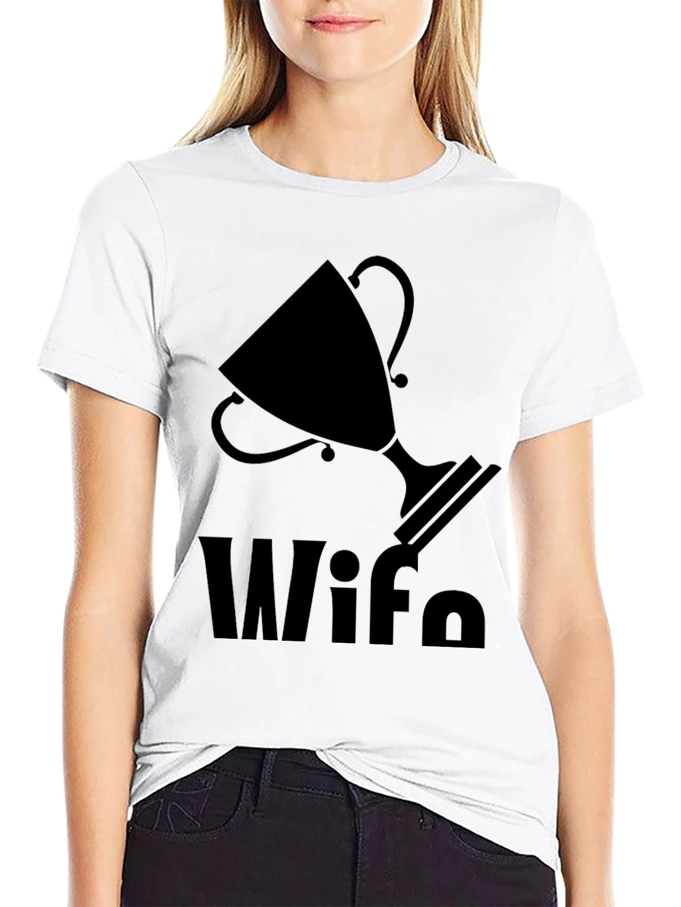 Black Wife Trophy Graphic T-Shirt view 9