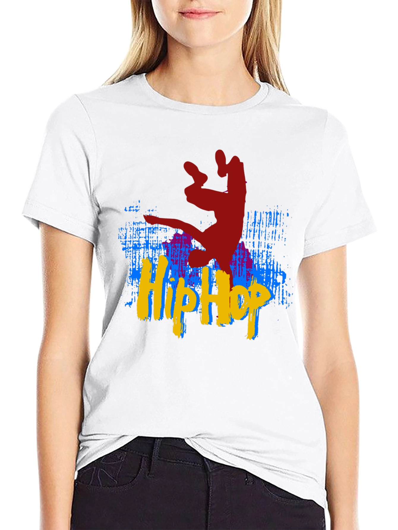 Black Hip Hop Dance T-Shirt - Black view 9
