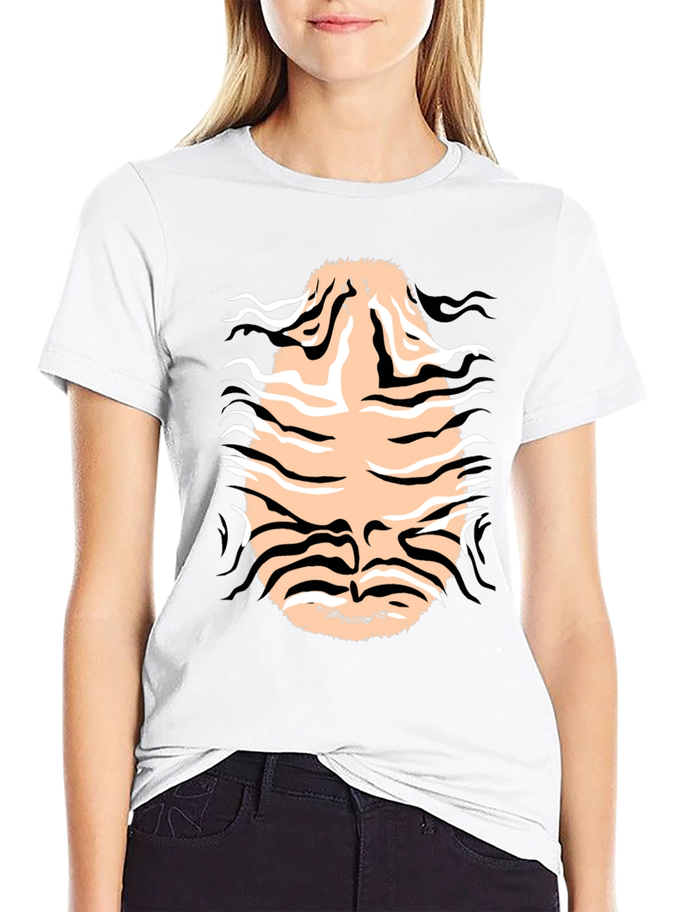 Black Tiger Stripe Graphic Tee - Unleash Your Wild Side! view 9