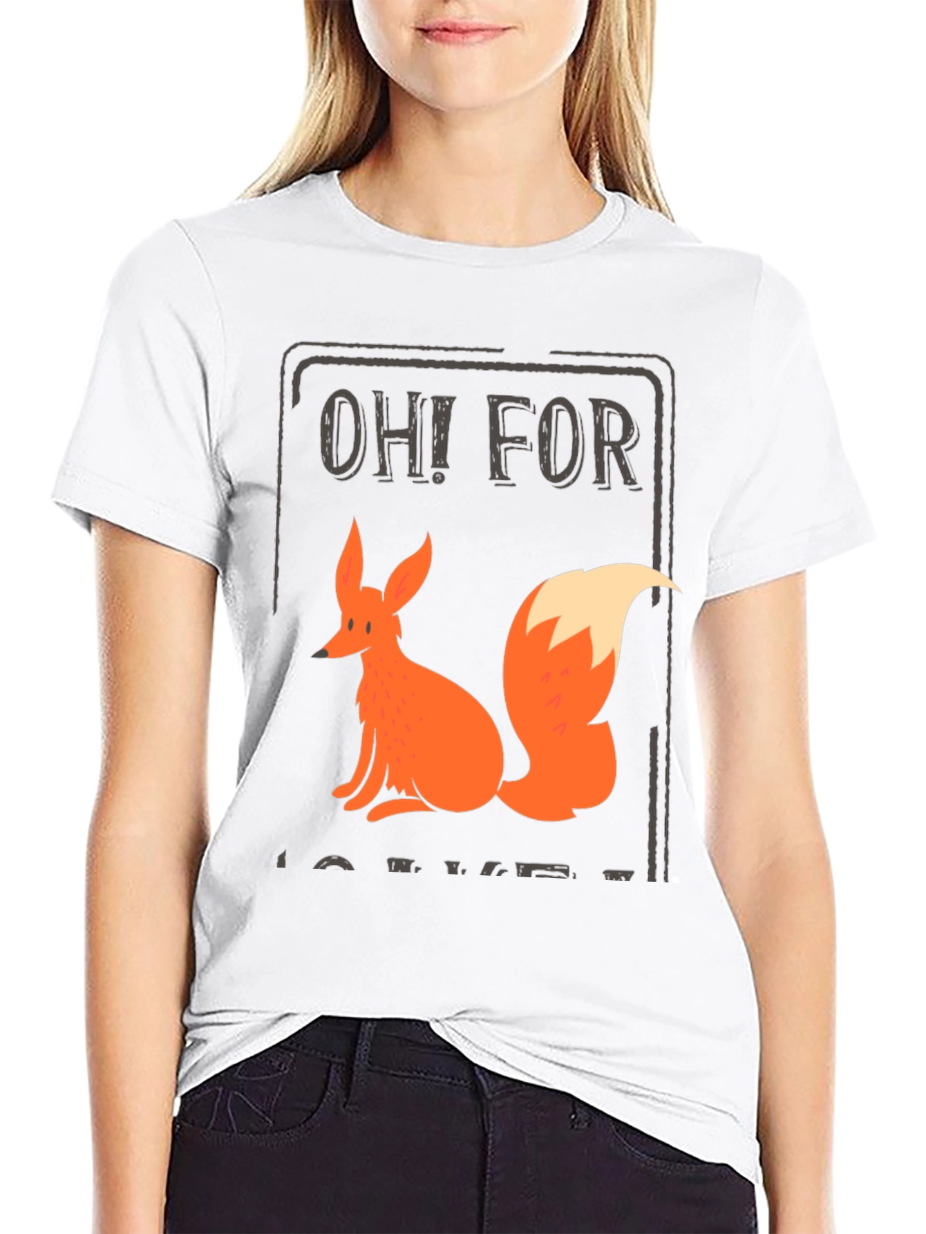 Black Oh! For Fox Sake Graphic Tee view 9