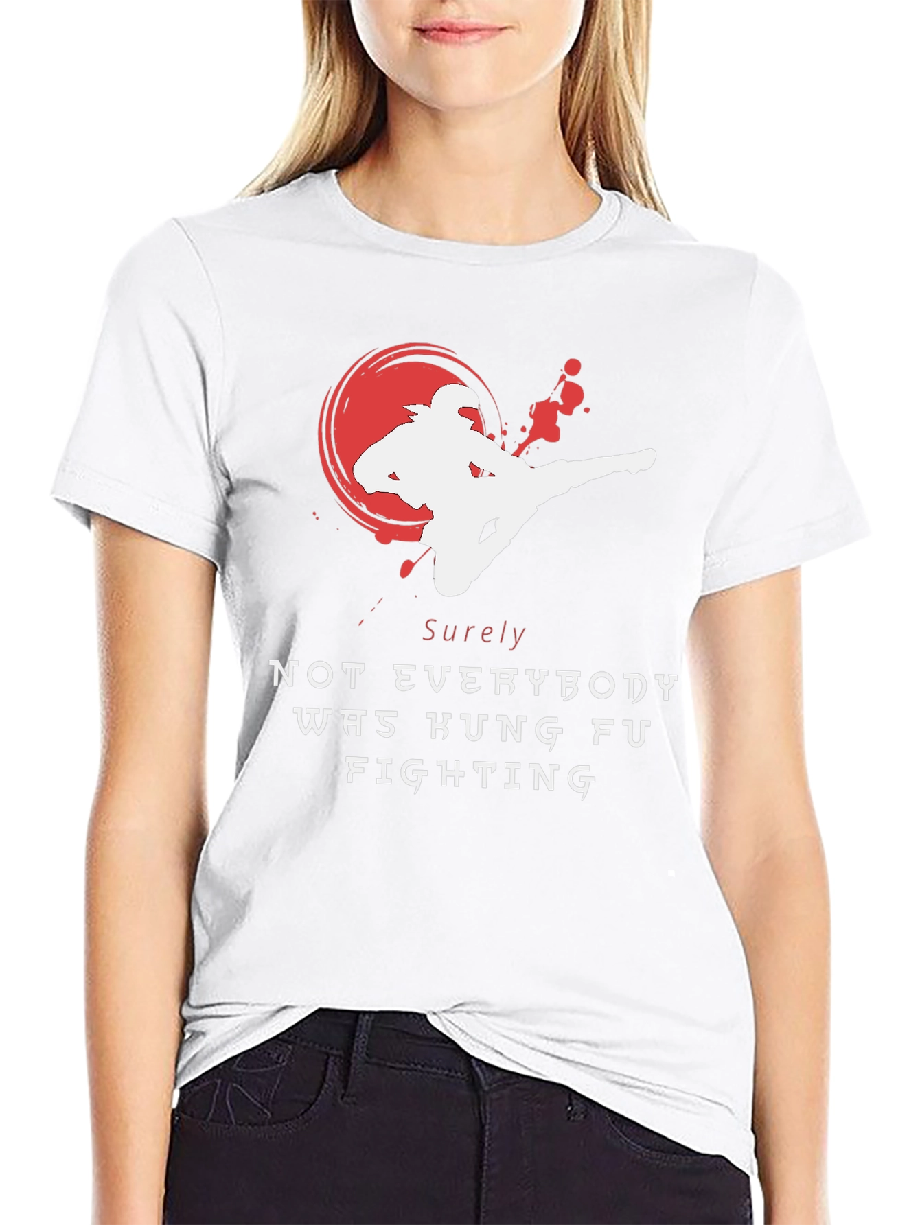 Black Kung Fu Fighting T-Shirt - Sure Not Everybody Was view 9