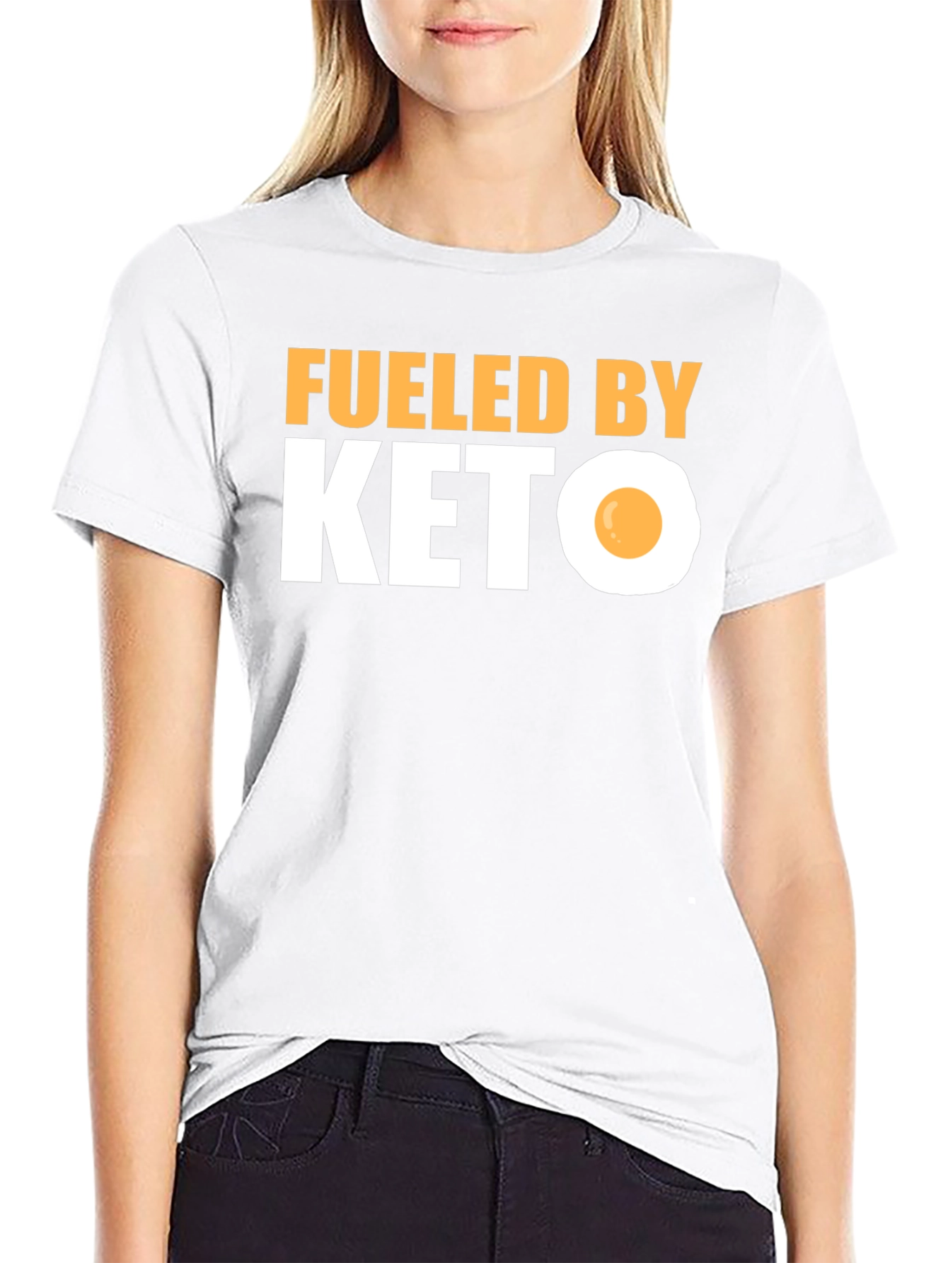 Black Fueled By Keto T-Shirt Funny Diet Tee view 9