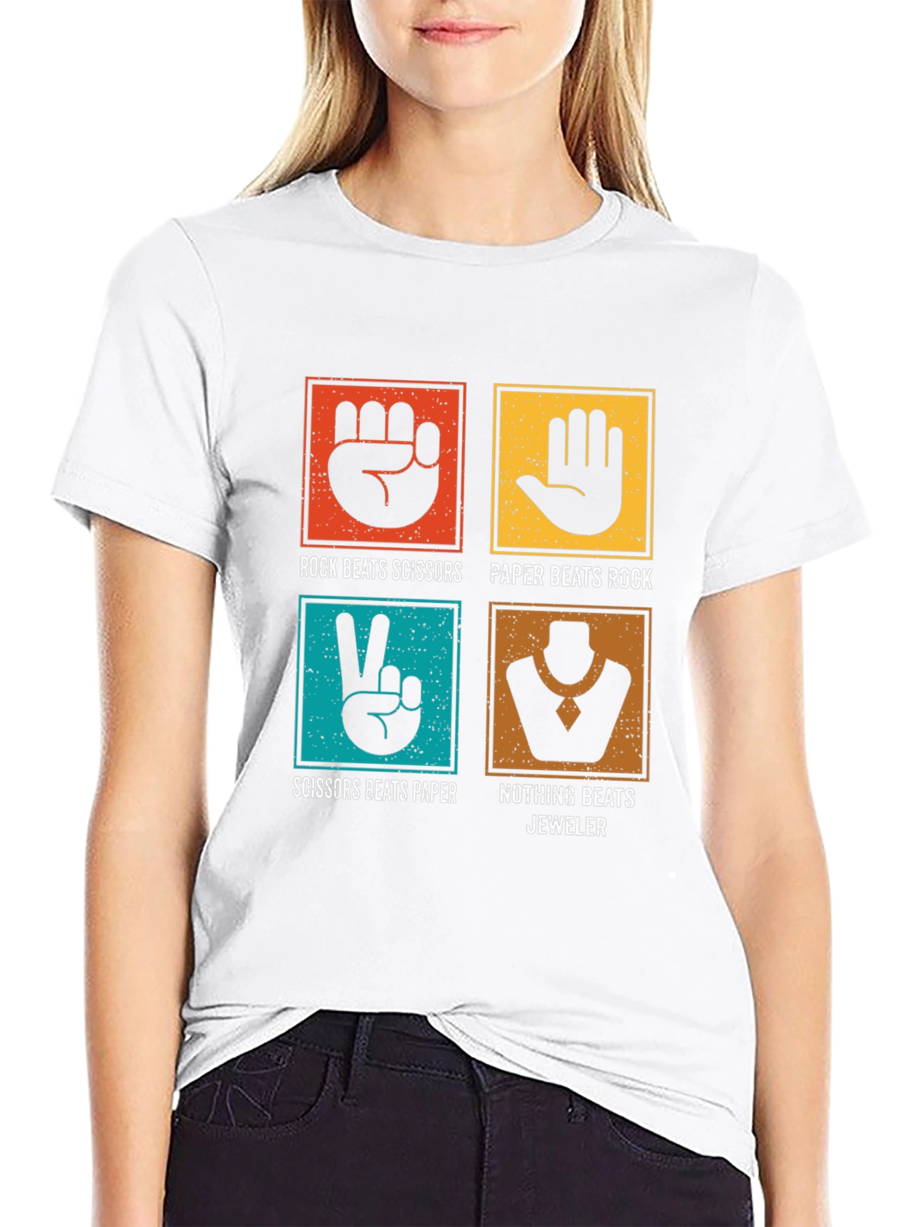Black Rock Paper Scissors Jeweler Graphic Tee view 9