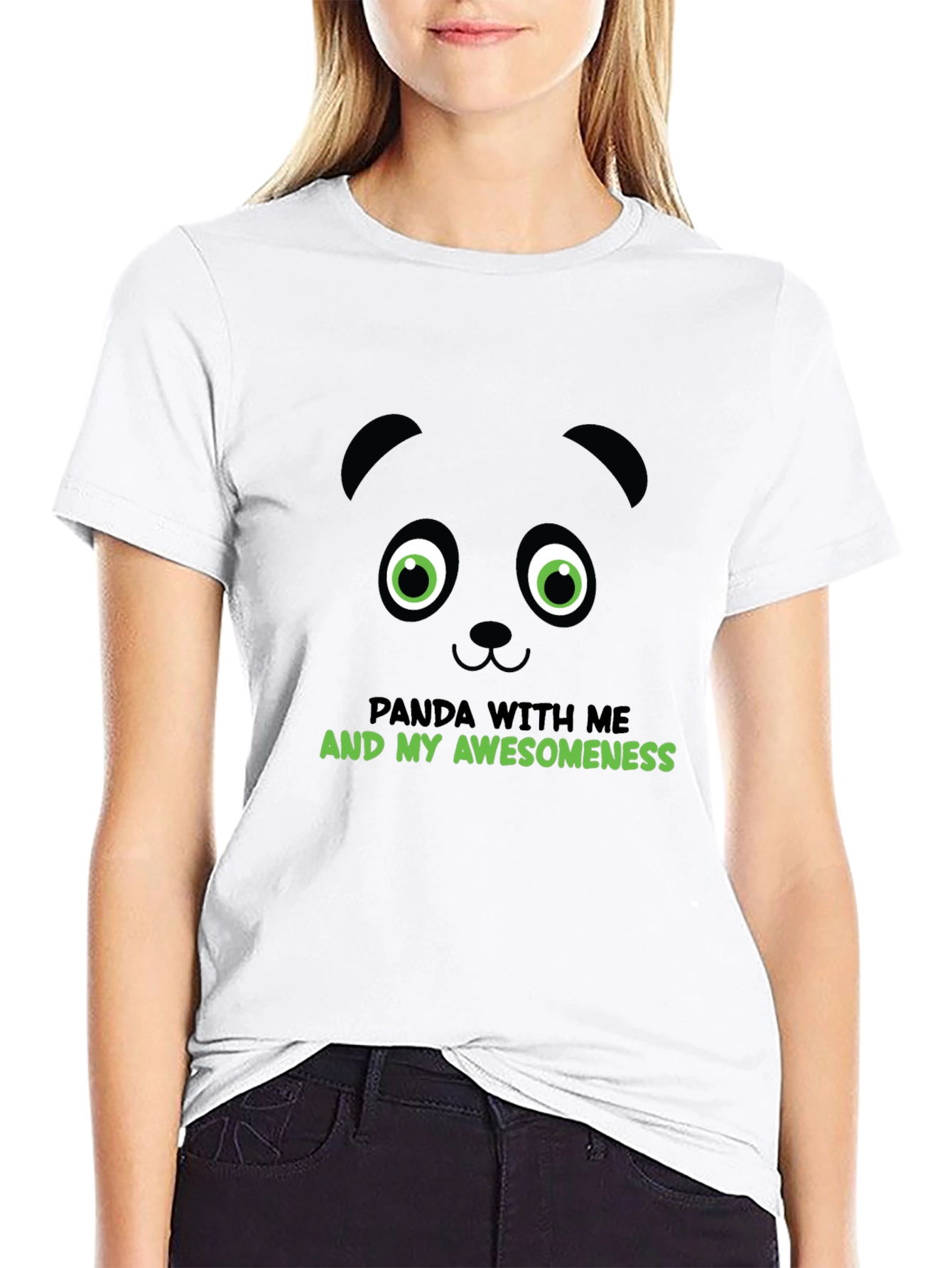 Black Panda Awesomeness Graphic Tee - Cool Animal T-Shirt view 9