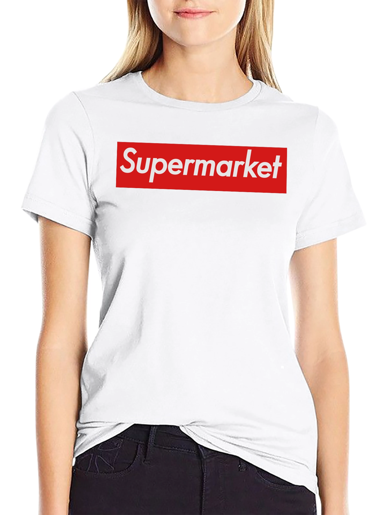 Black Supermarket Funny Parody Graphic T-Shirt view 9