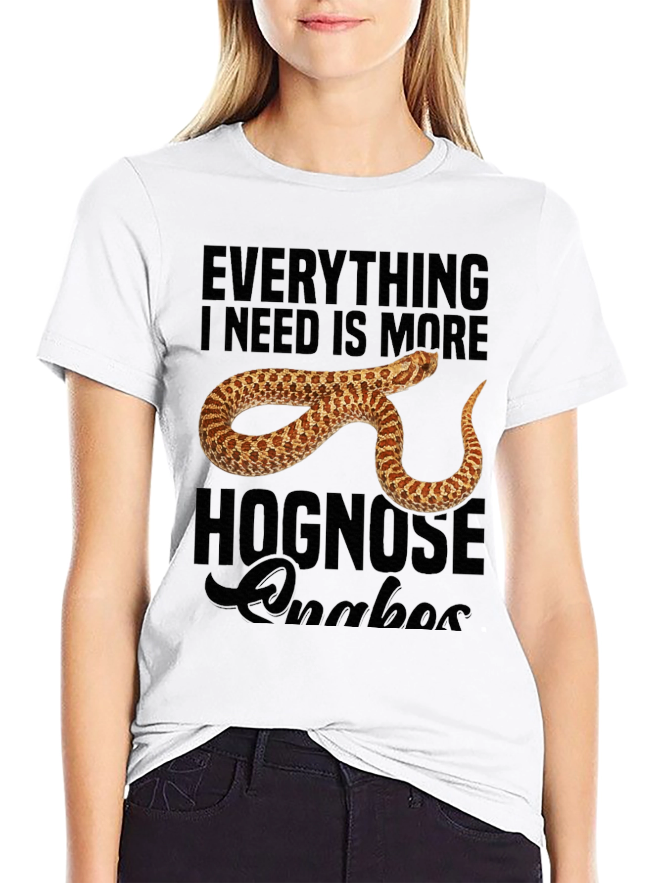 Black Hognose Snake Lover Graphic T-Shirt view 9