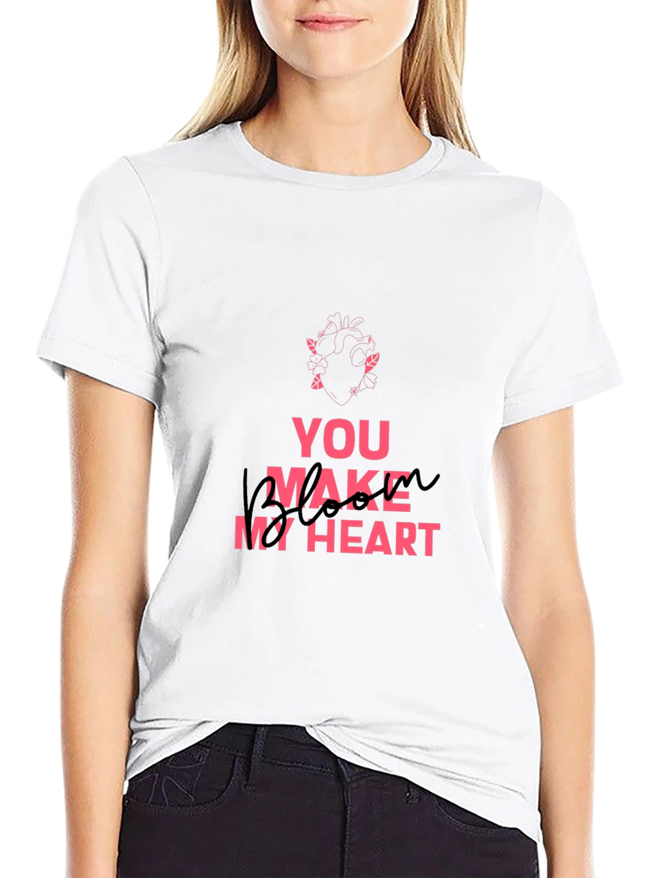 Black You Make My Heart Awake Graphic Tee view 9