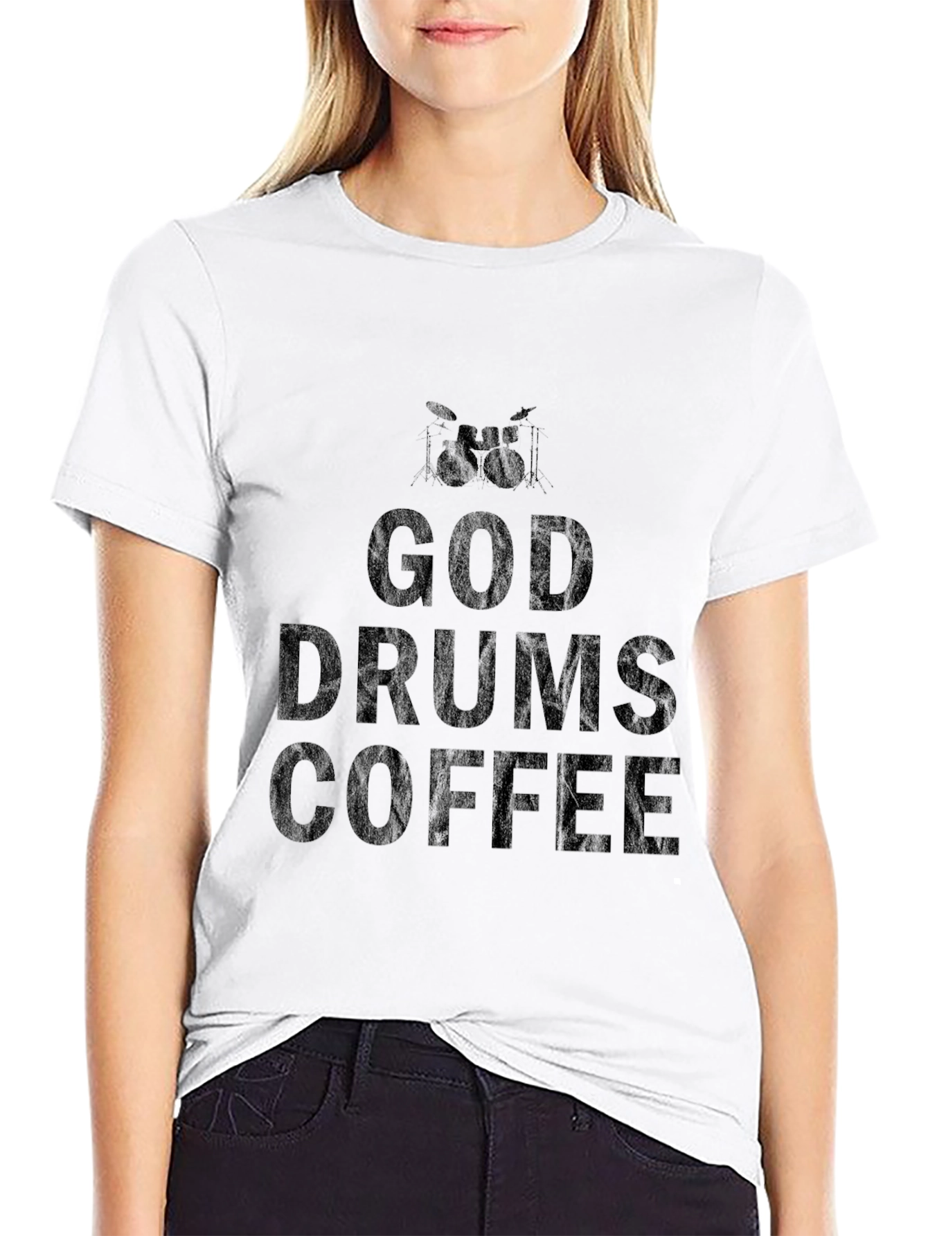 God Drums Coffee Black T-Shirt - 9