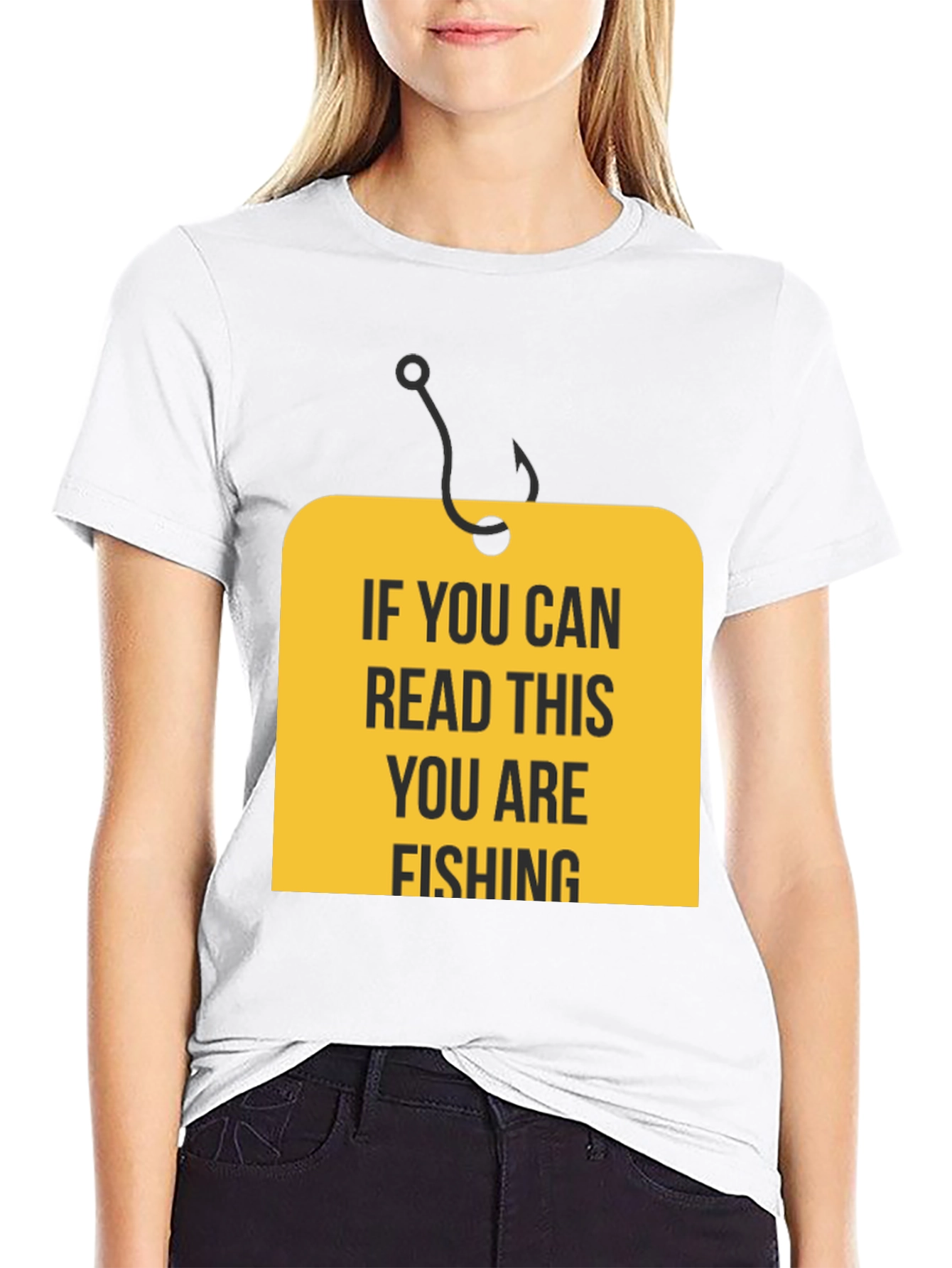 Black If You Can Read This You Are Fishing Black T-Shirt view 9