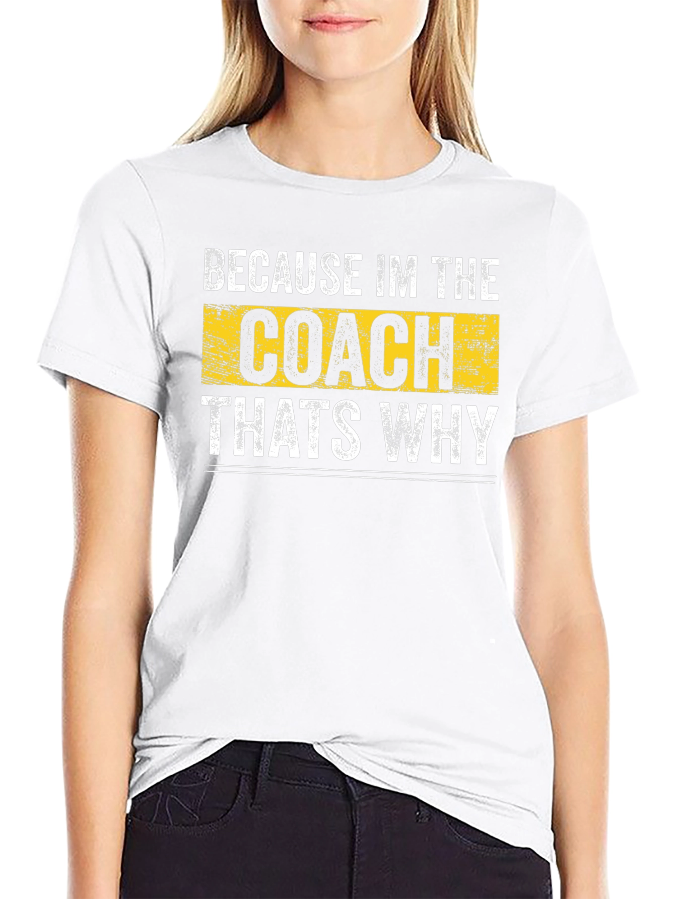 Black Because I'm the Coach That's Why T-Shirt view 9