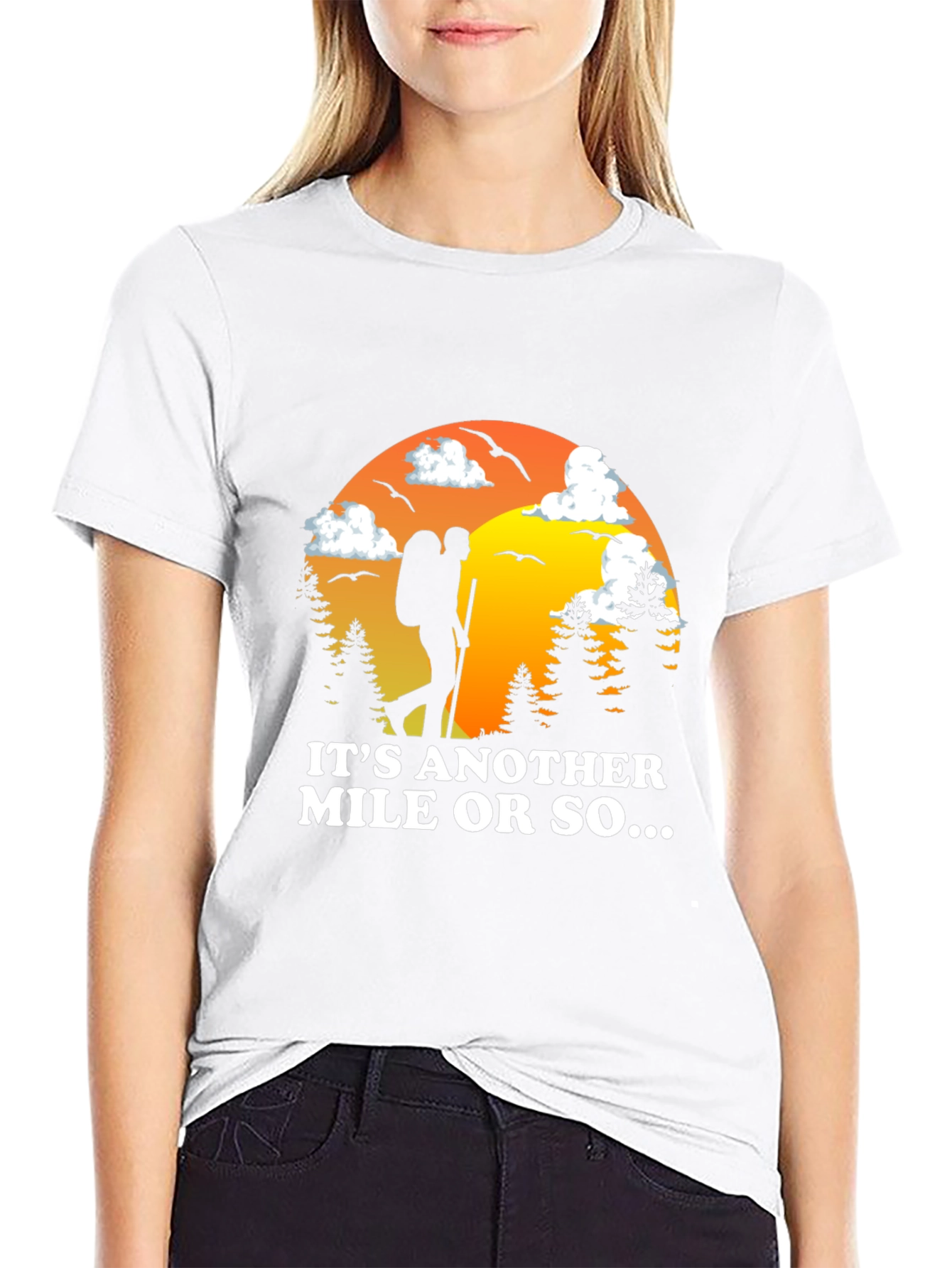 Black Hiking Adventure Graphic Tee view 9