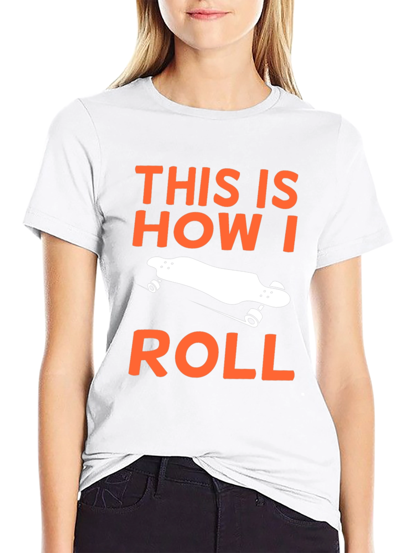 Black This Is How I Roll Skateboard T-Shirt view 9