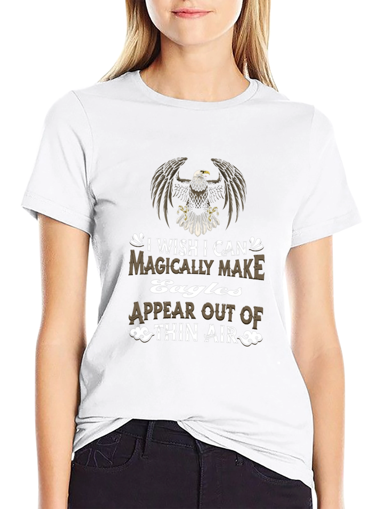Black Eagle Graphic T-Shirt - Magically Make Eagles Appear view 9