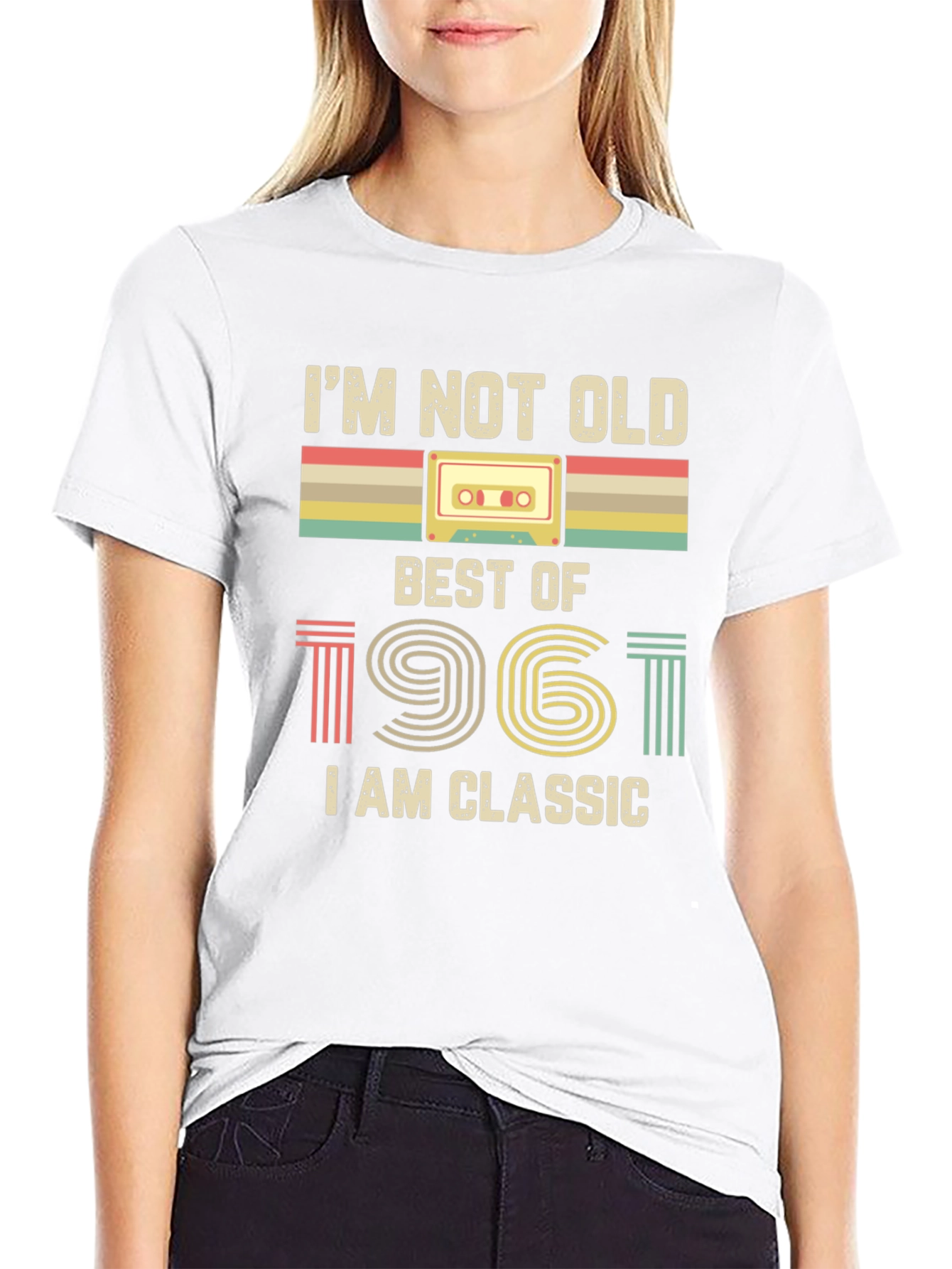 Black Retro 1961 Classic Cassette Tape Graphic Tee view 9