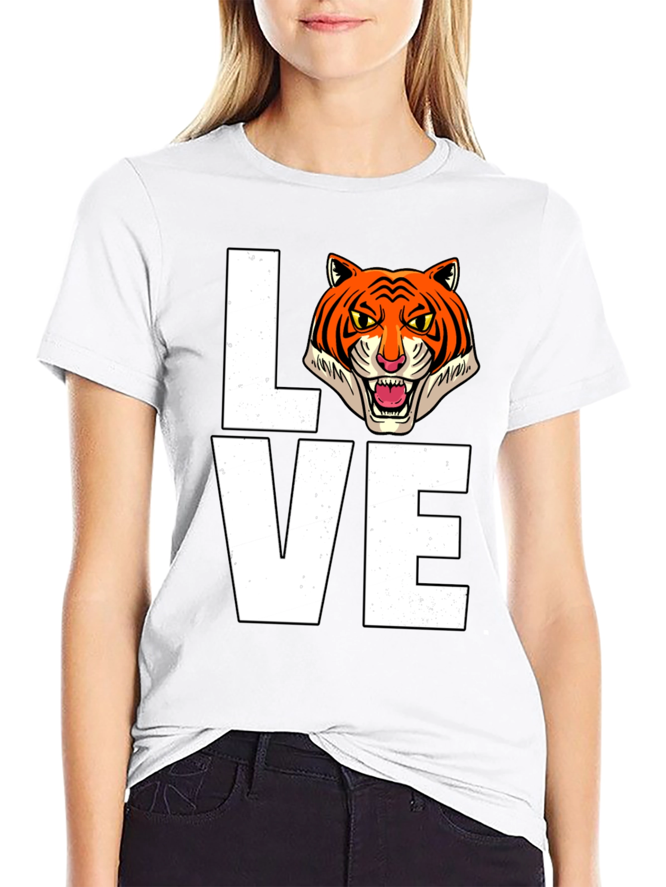 Black Tiger Love Graphic T-Shirt view 9