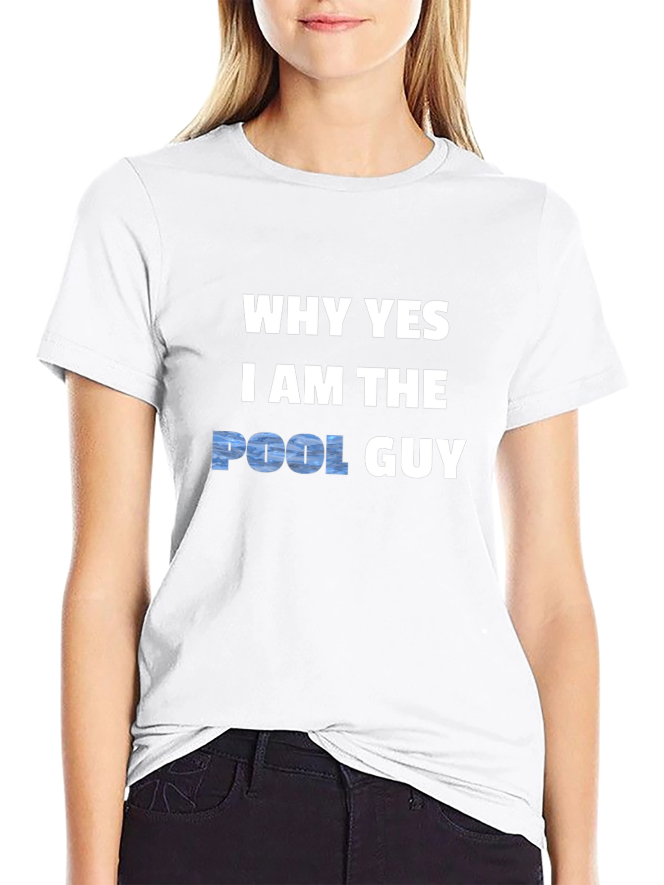 Black Why Yes I Am The Pool Guy T-Shirt view 9
