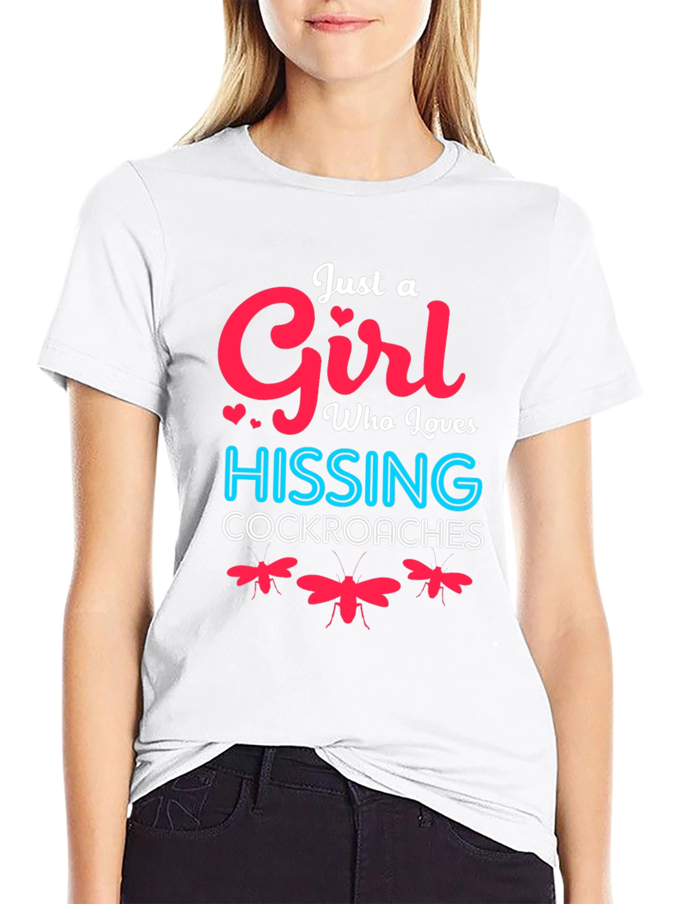 Black Just A Girl Who Loves Hissing Cockroaches T-Shirt view 9