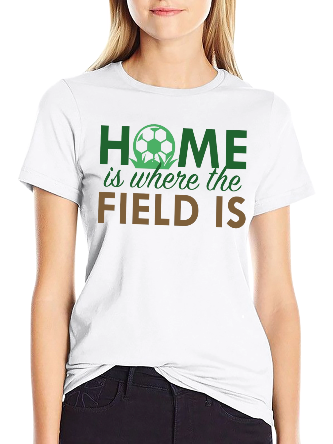 Black Home is Where the Field Is Graphic T-Shirt view 9