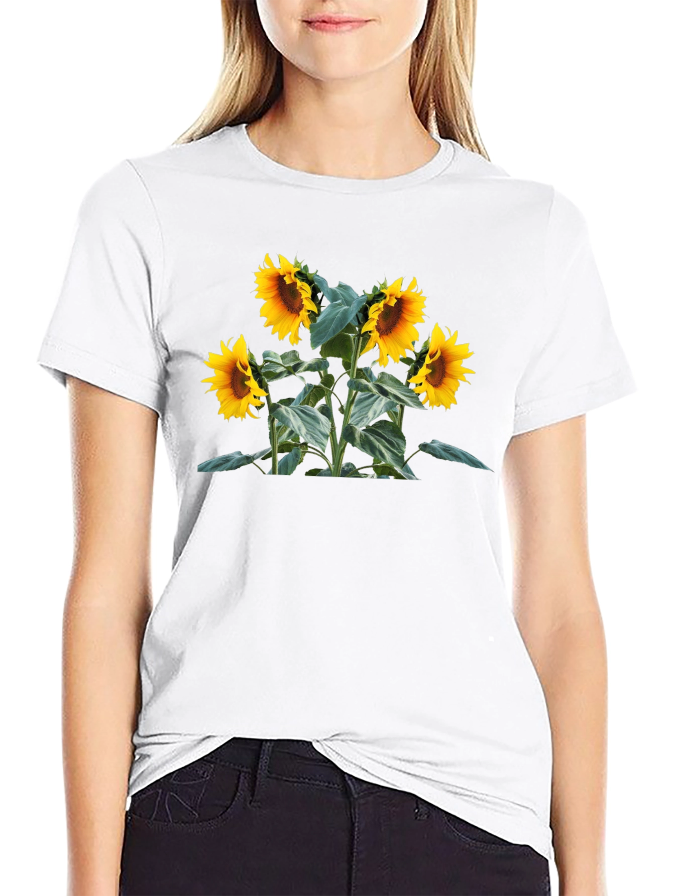 Black Sunflower Graphic T-Shirt view 9