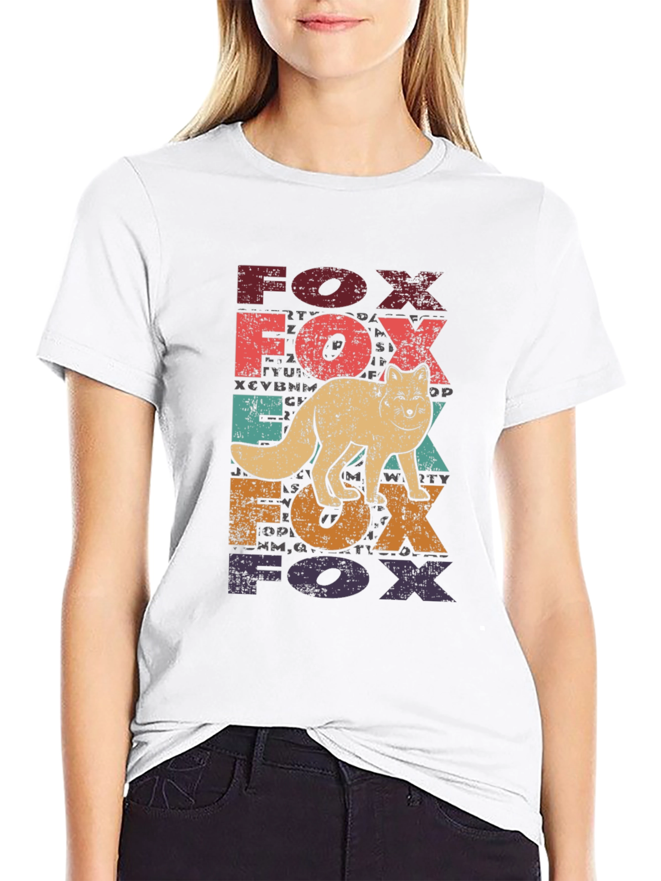 Black Vintage Fox Graphic T-Shirt - Animal Lover Tee view 9