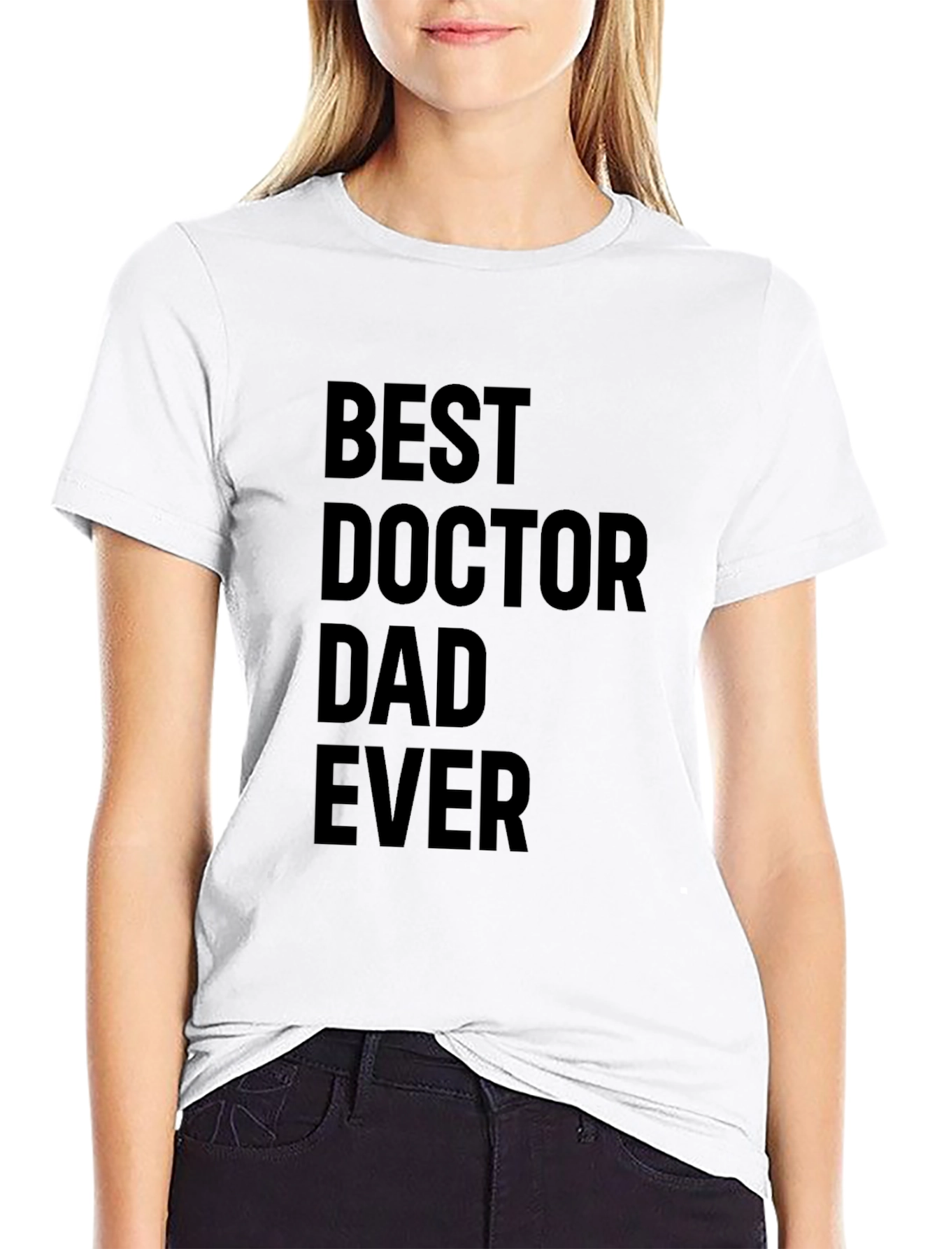 Black Best Doctor Dad Ever Black T-Shirt view 9
