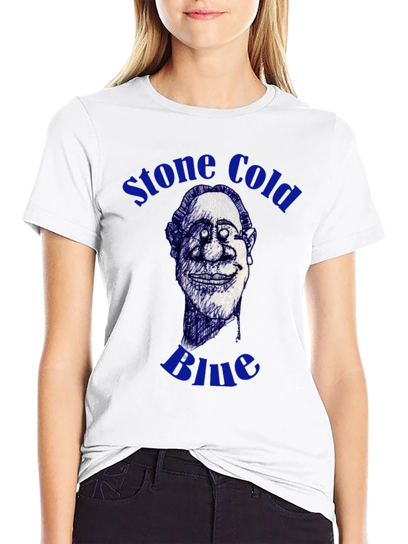 Black Stone Cold Blue Graphic Tee view 9