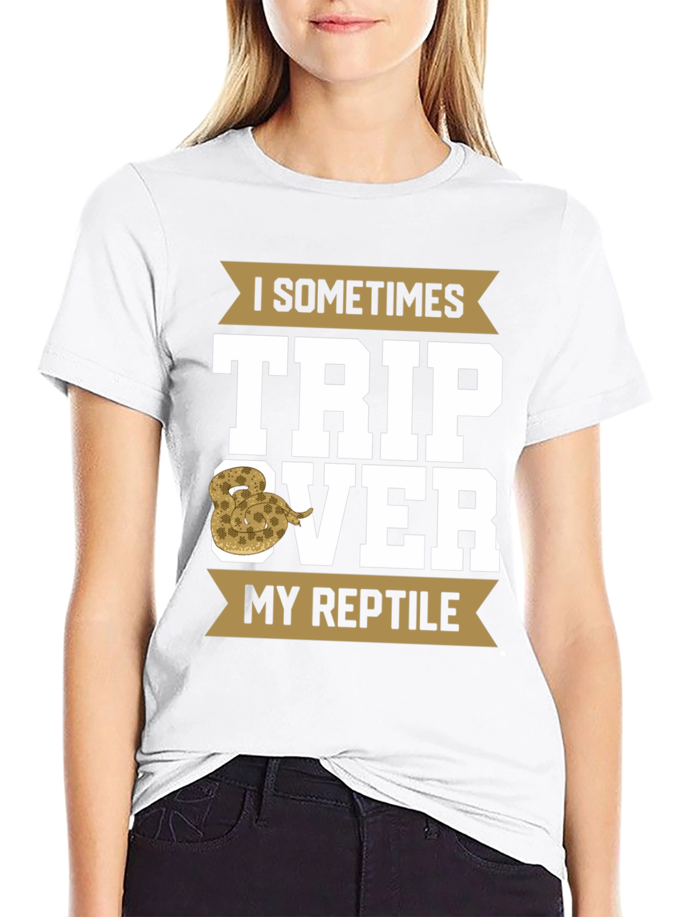 Black I Sometimes Trip Over My Reptile T-Shirt view 9