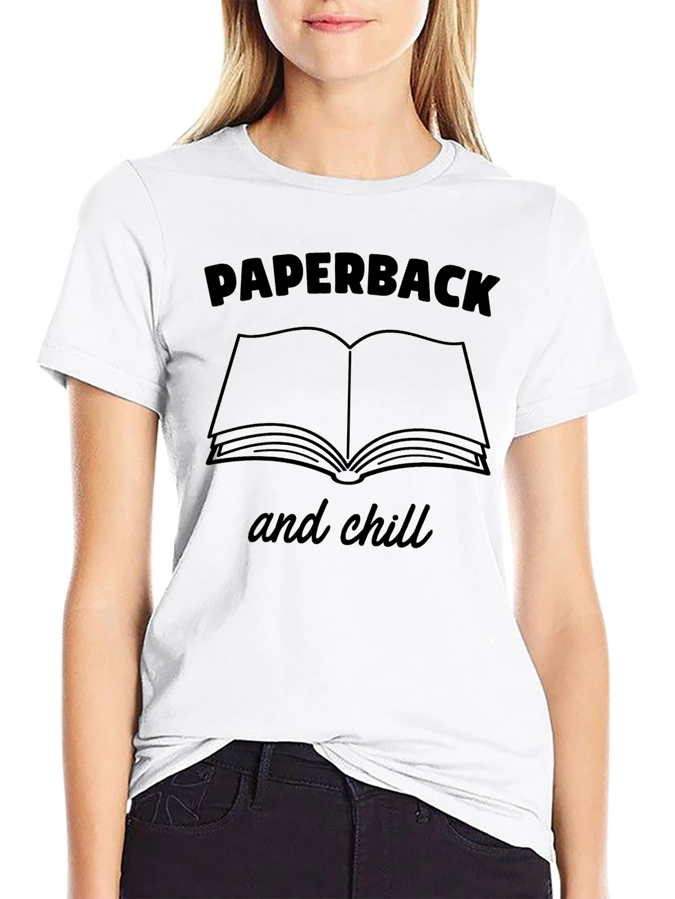 Black Paperback and Chill Graphic Tee view 9