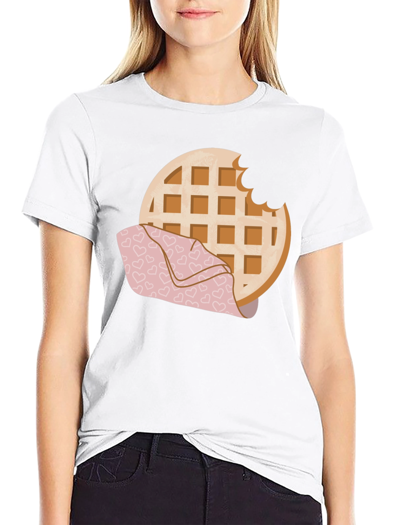 Black Waffle Lover Graphic Tee - Bite Me view 9
