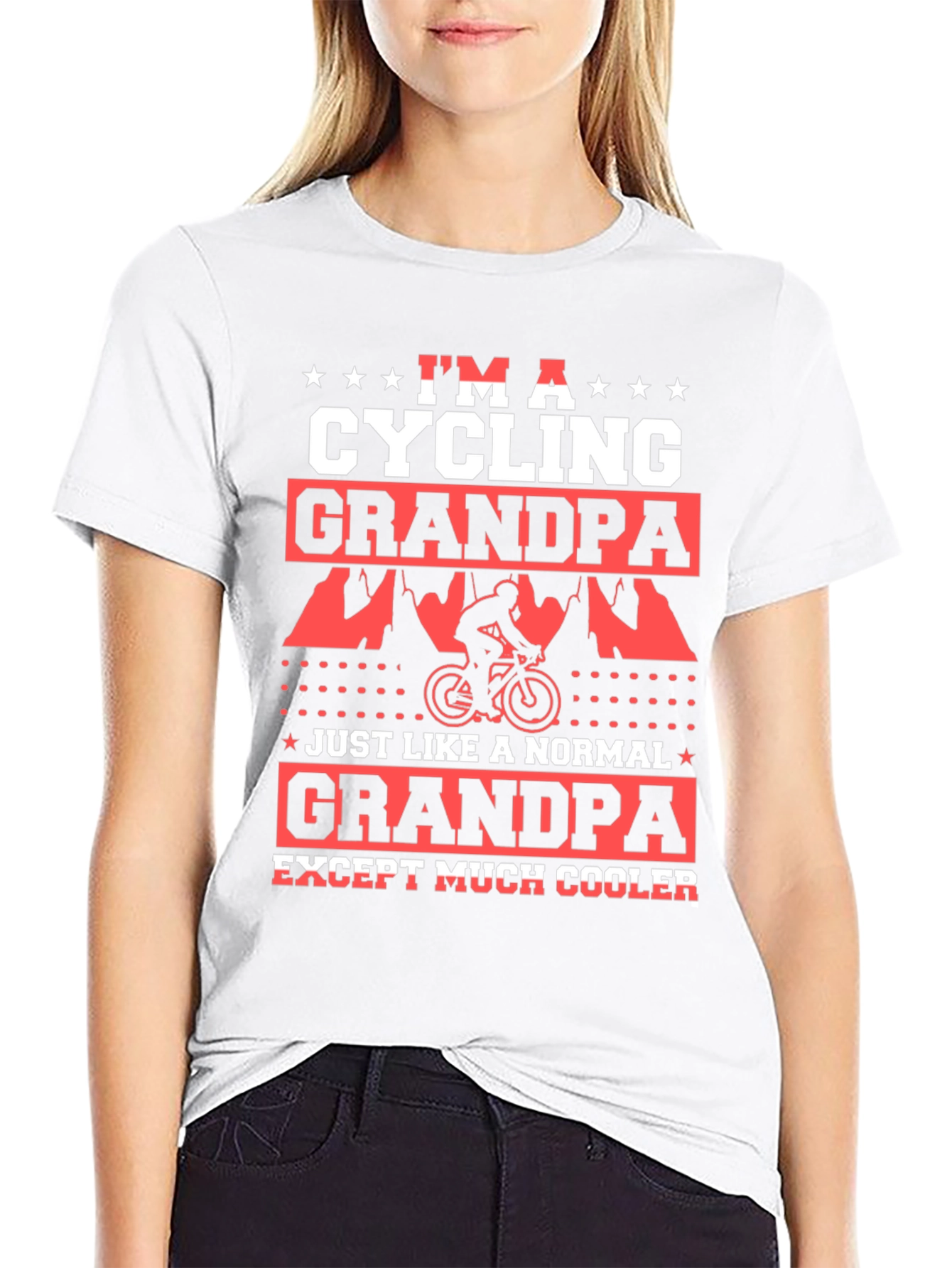 Black Cycling Grandpa T-Shirt - Cool Grandpa Tee view 9