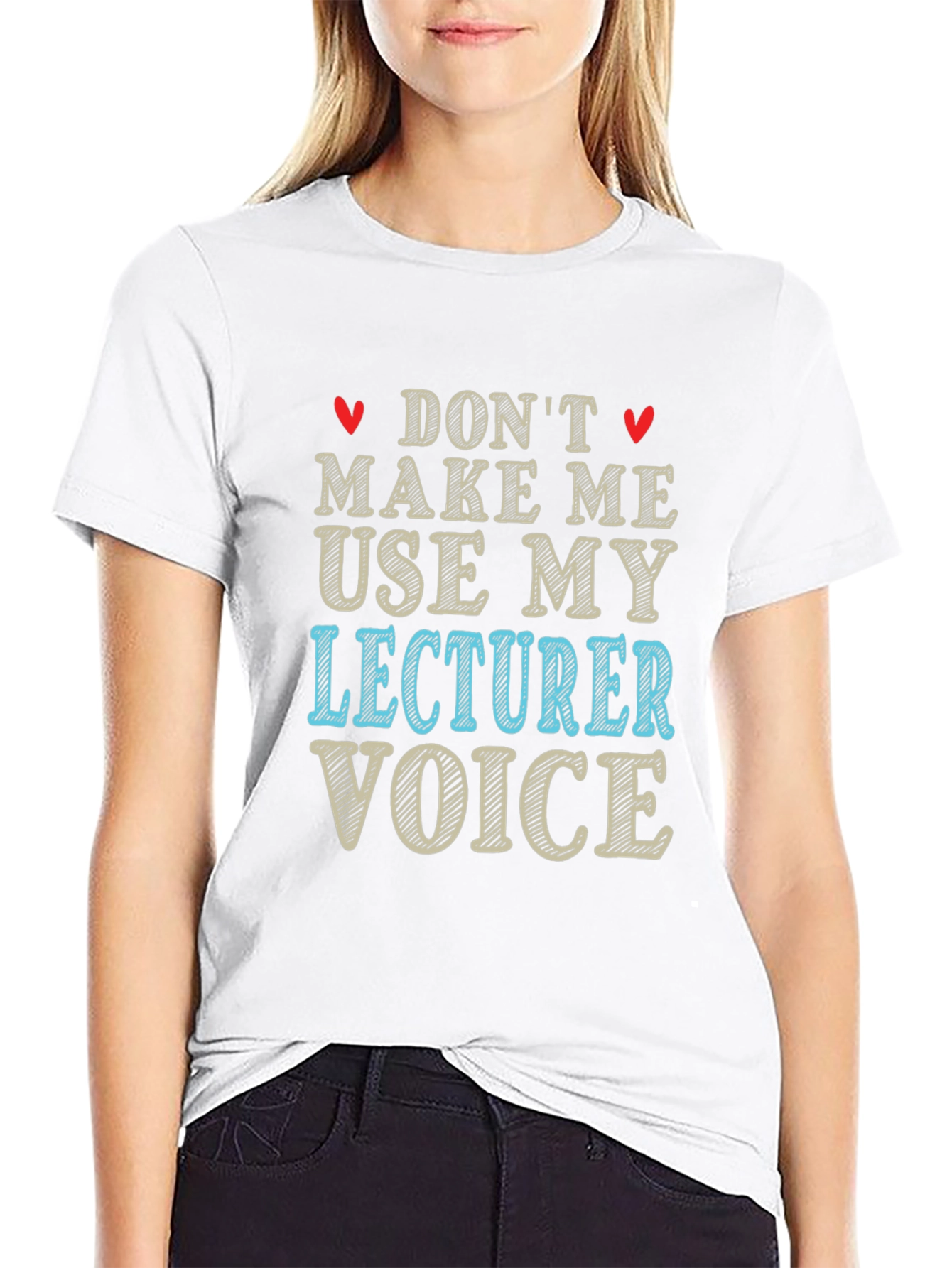 Black Don't Make Me Use My Lecturer Voice T-Shirt view 9