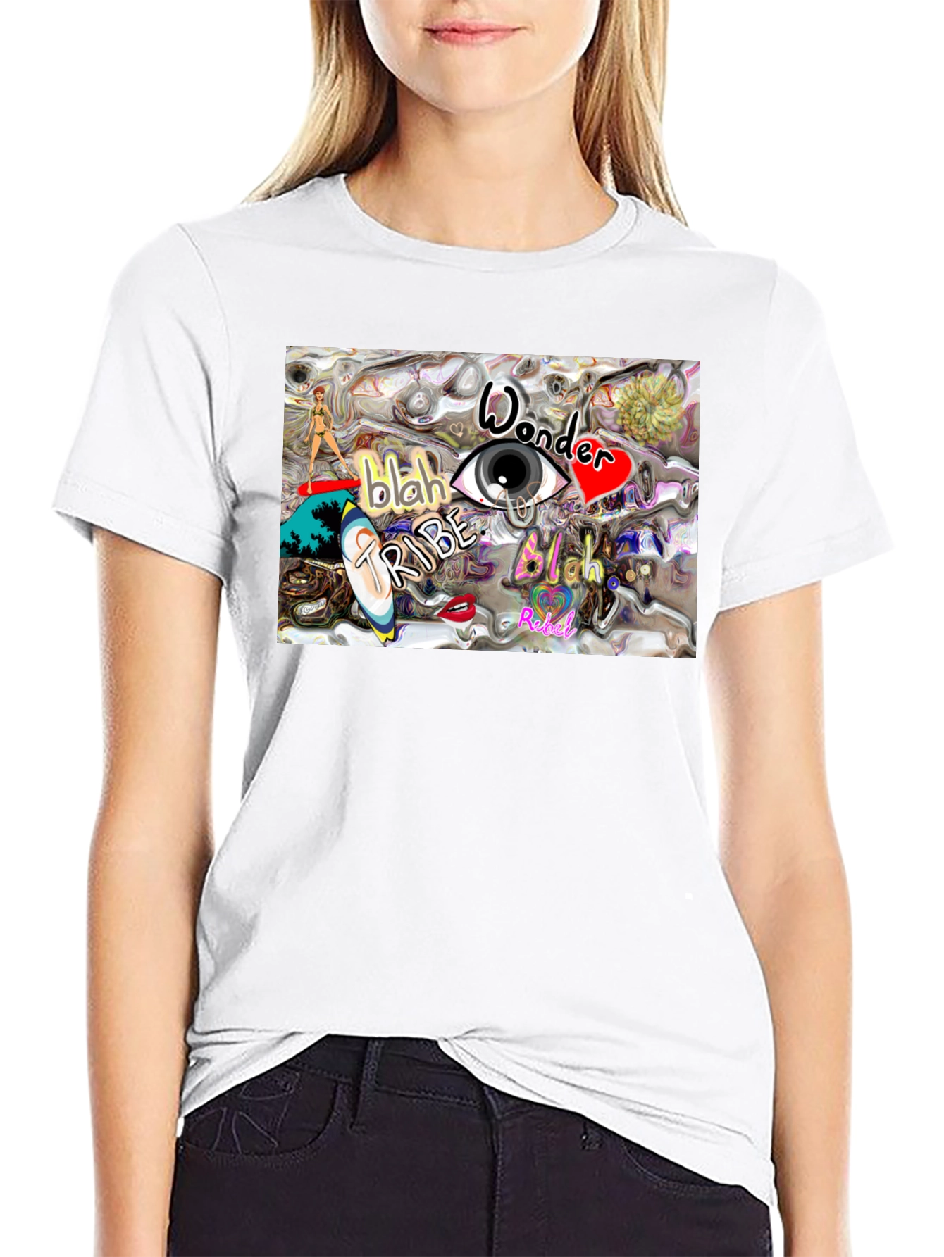 Black Eye Wonder Tribe Graphic Tee - Black view 9