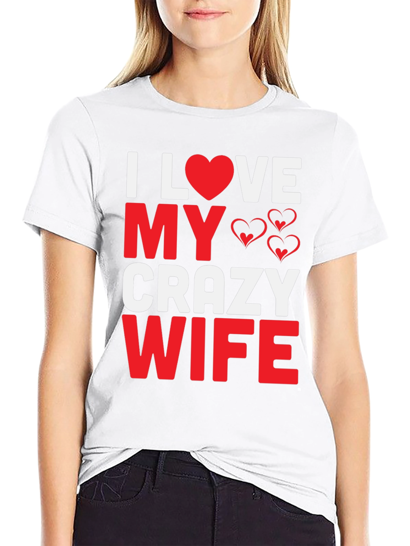 Black I Love My Crazy Wife Graphic Tee view 9