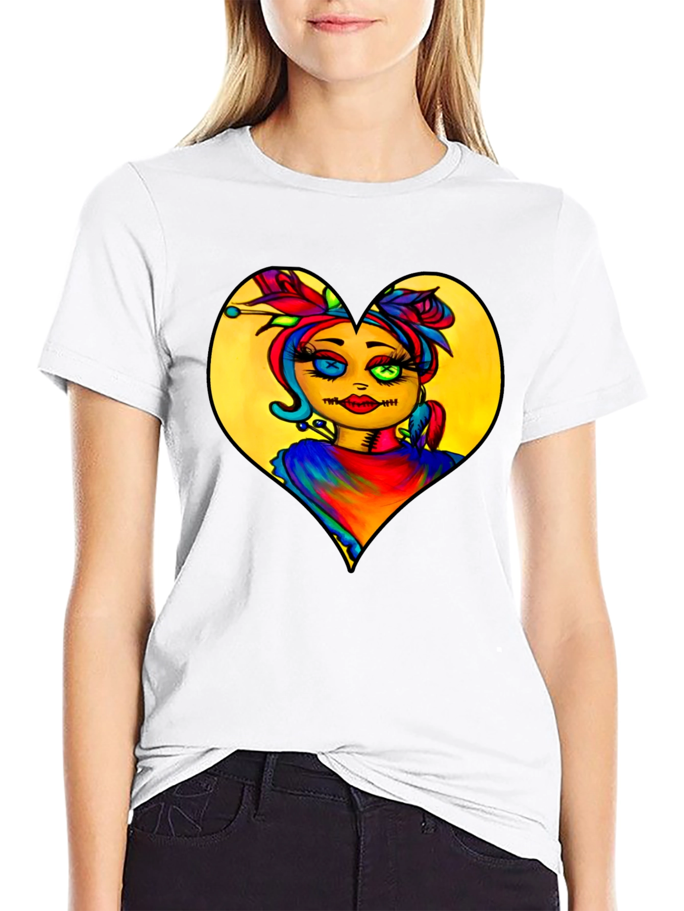 Black Heart Doll Graphic T-Shirt view 9