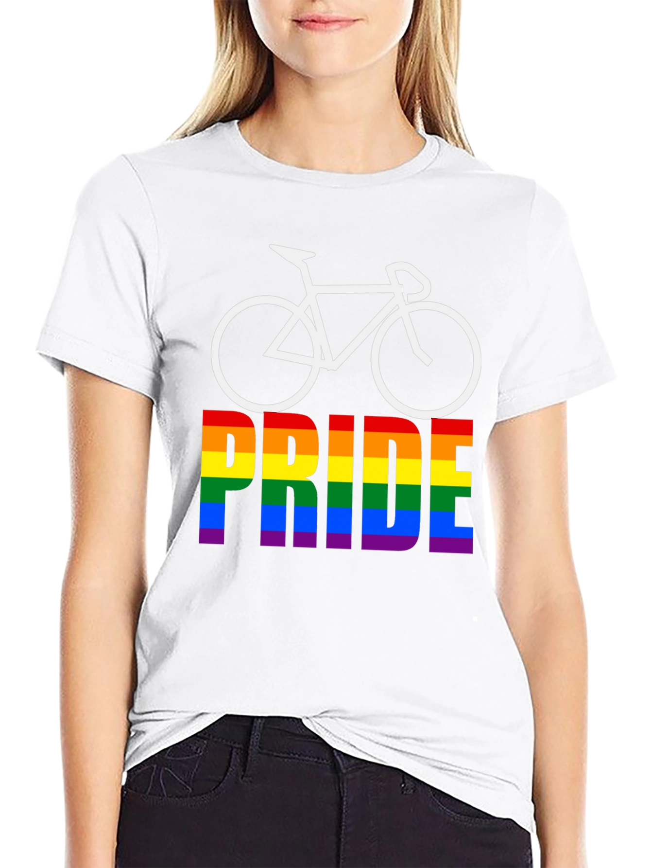 Black Pride Bicycle Black T-Shirt LGBTQ+ Rainbow view 9