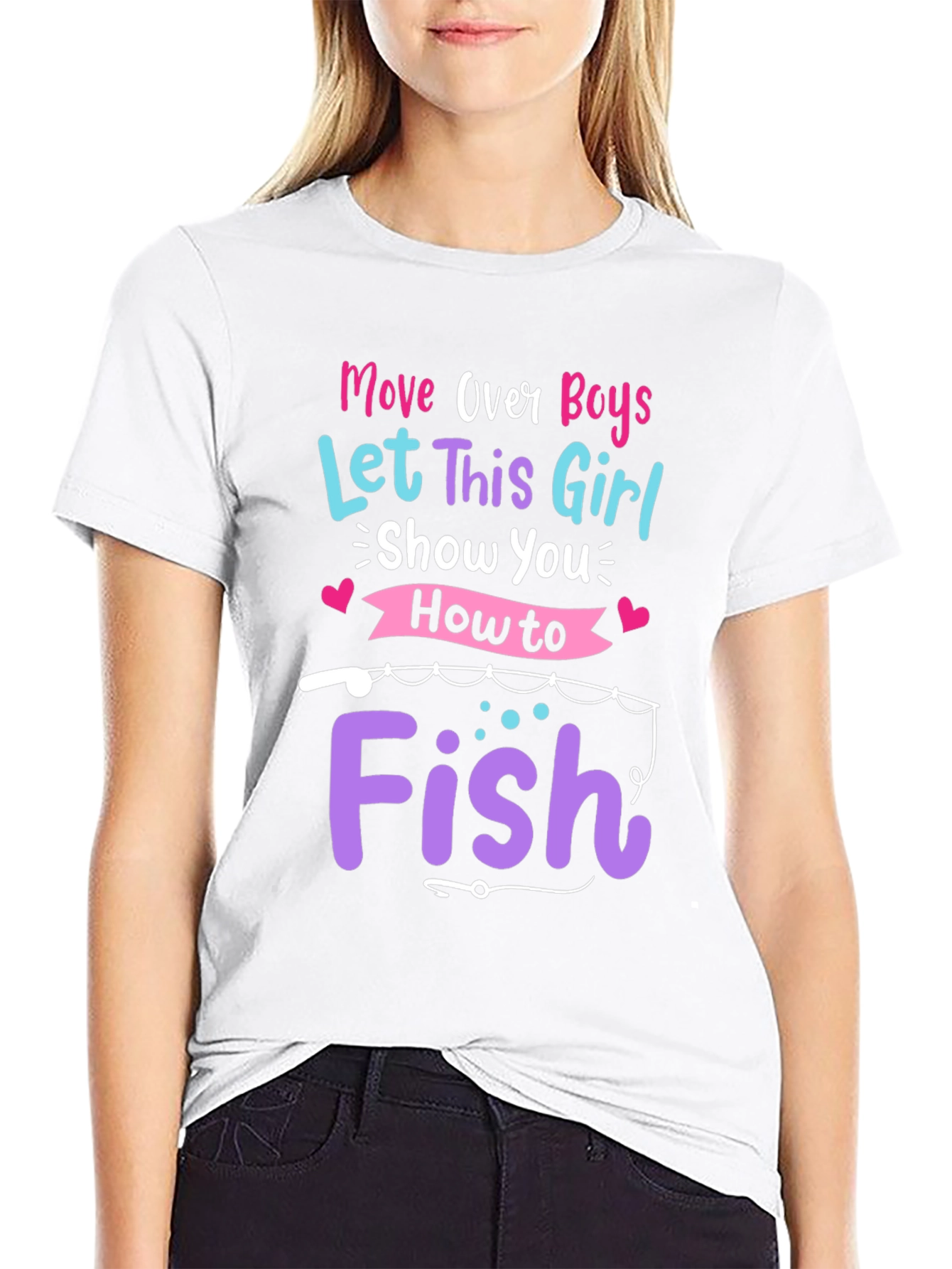 Black Move Over Boys Fishing T-Shirt view 9
