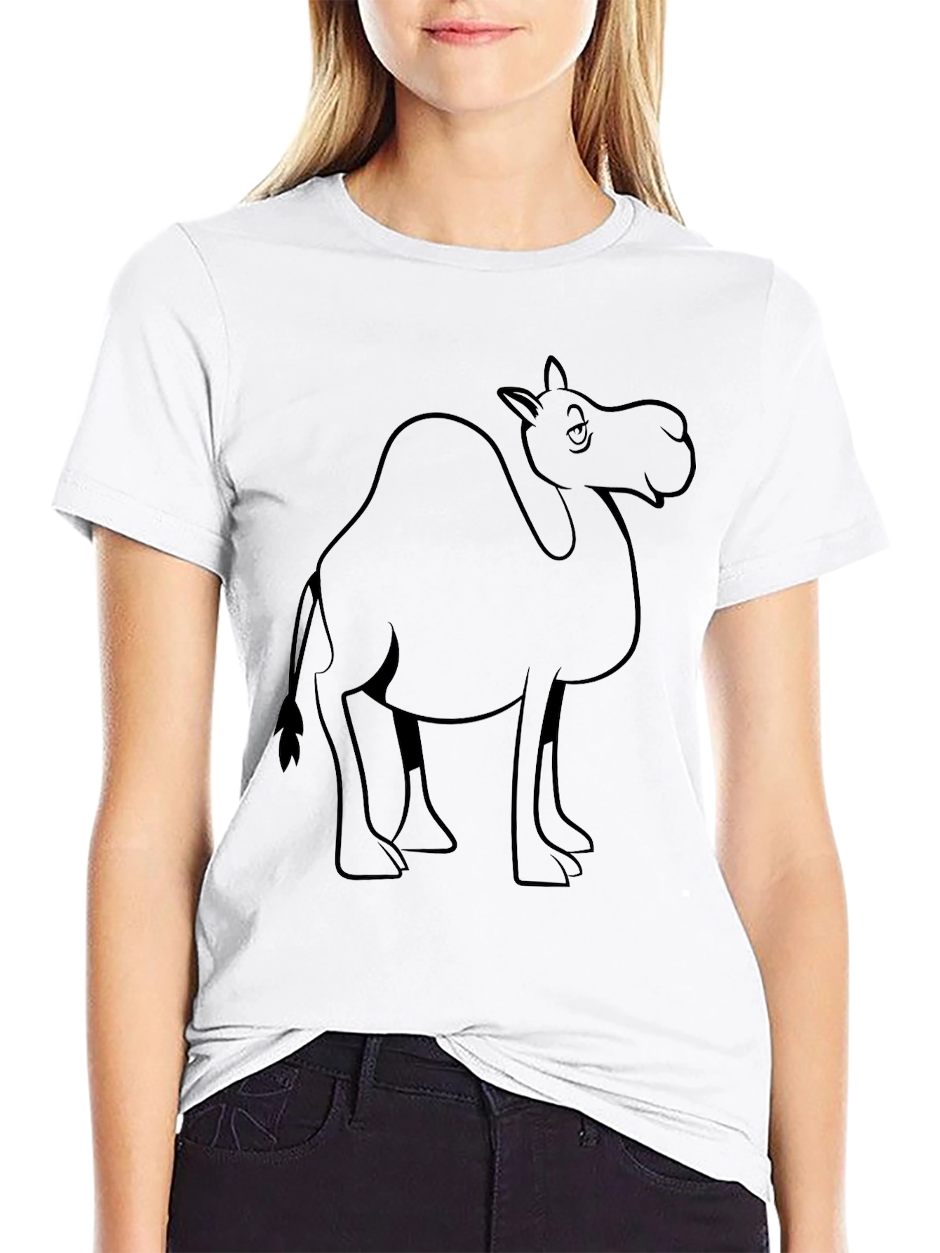Black Camel Graphic Tee - Unisex Black T-Shirt view 9