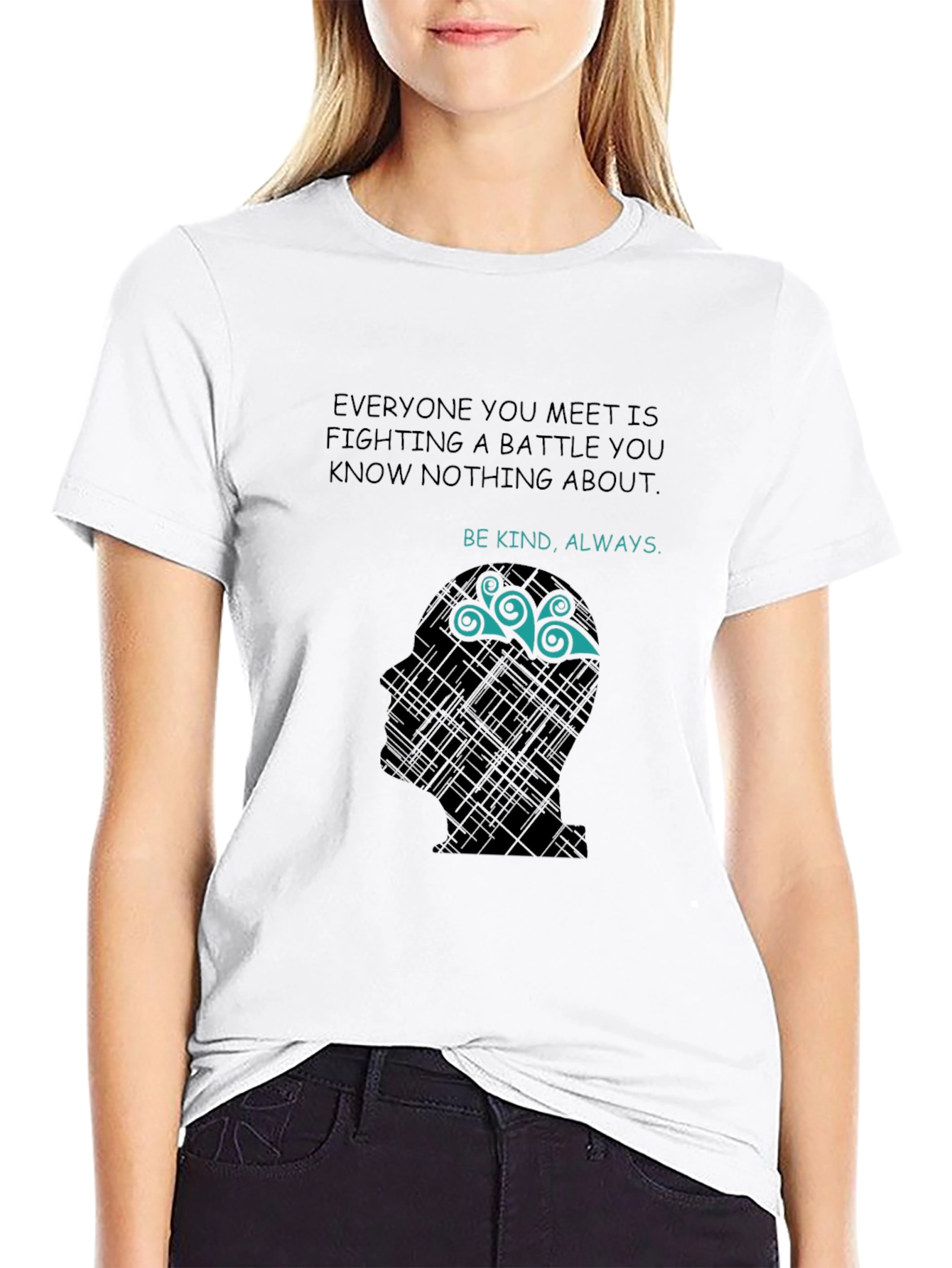 Black Kindness Quote T-Shirt - Be Kind Always view 9