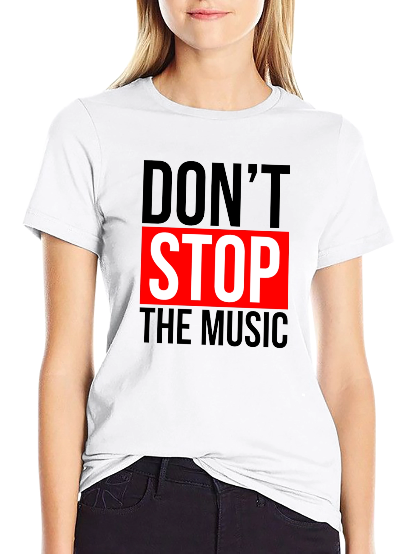 Black Don't Stop the Music Graphic T-Shirt view 9