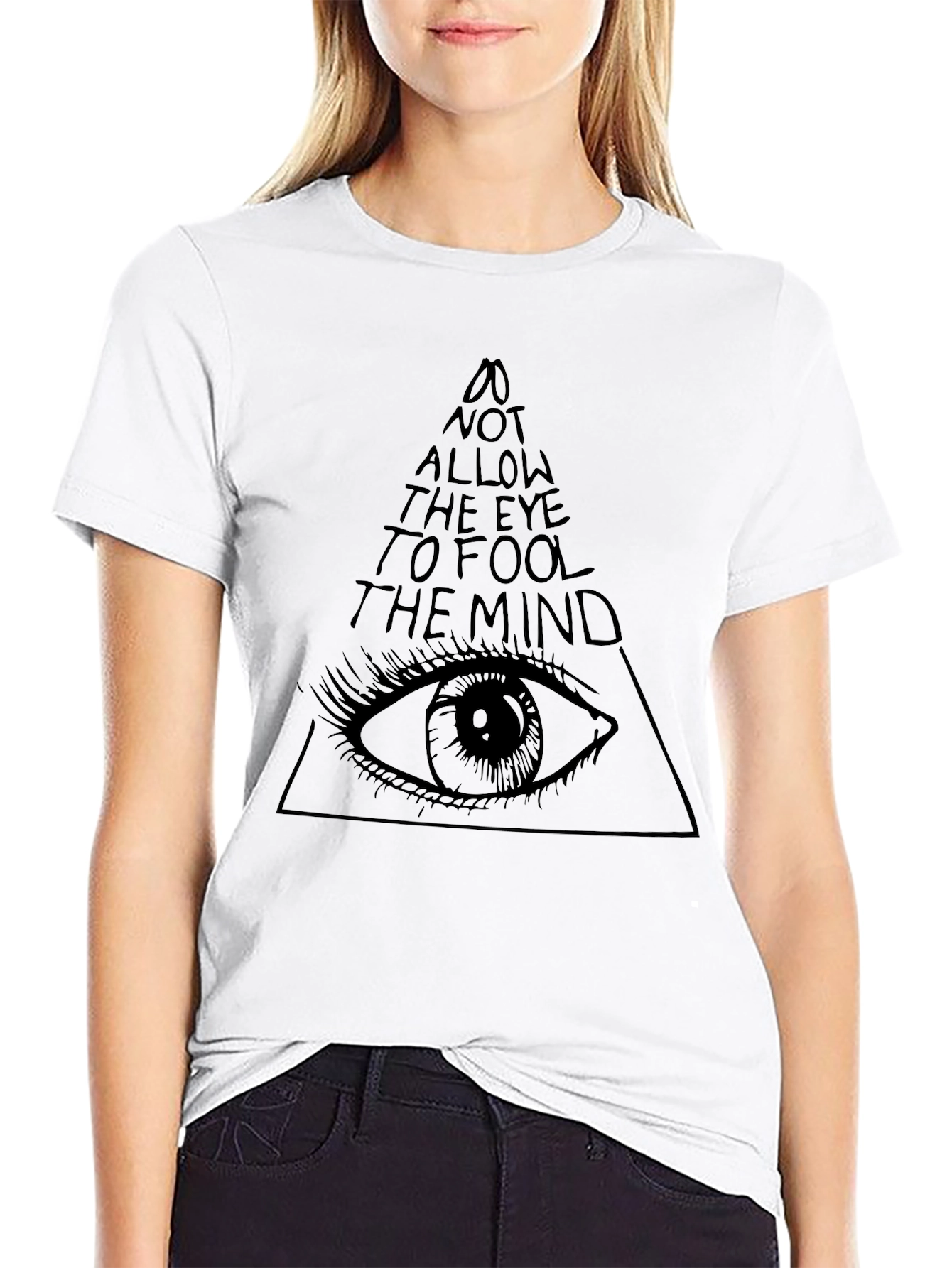Black Illuminati Eye Black T-Shirt - Mens view 9