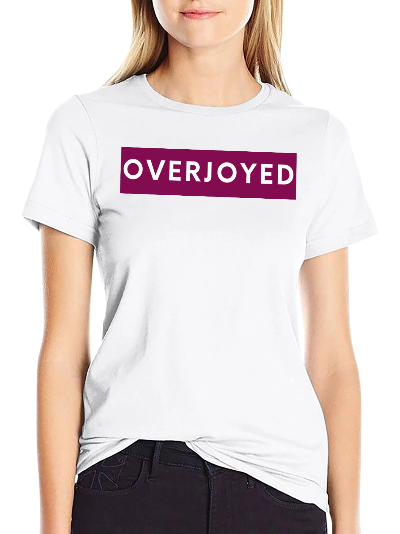 Black Overjoyed Graphic Tee - Classic Comfort view 9