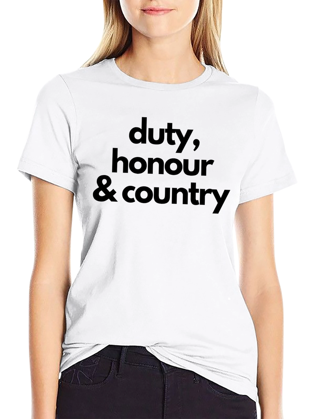 Black Duty, Honour & Country T-Shirt - Classic Patriotic Tee view 9