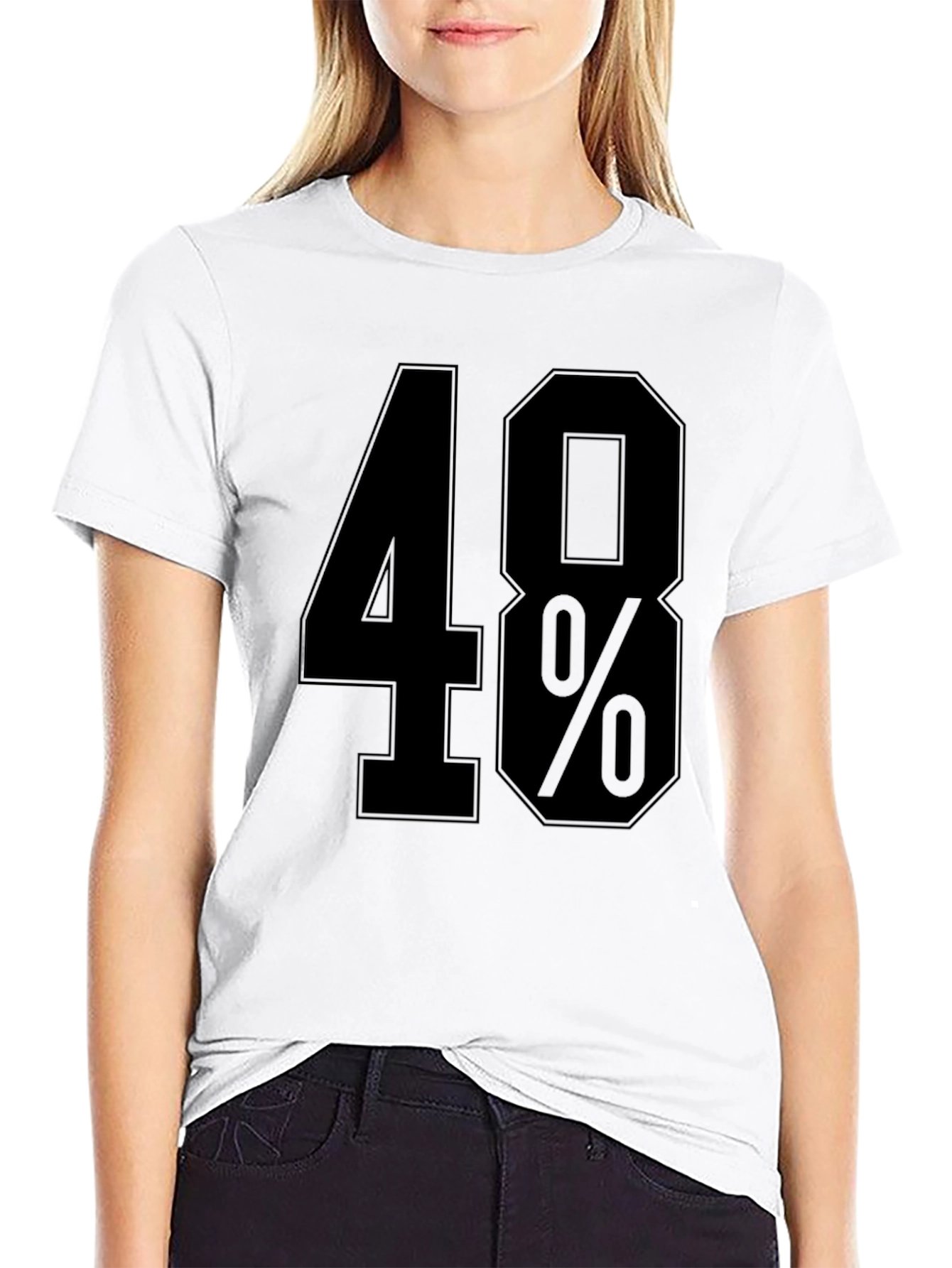 Black 48 Percent T-Shirt - Black Graphic Tee view 9
