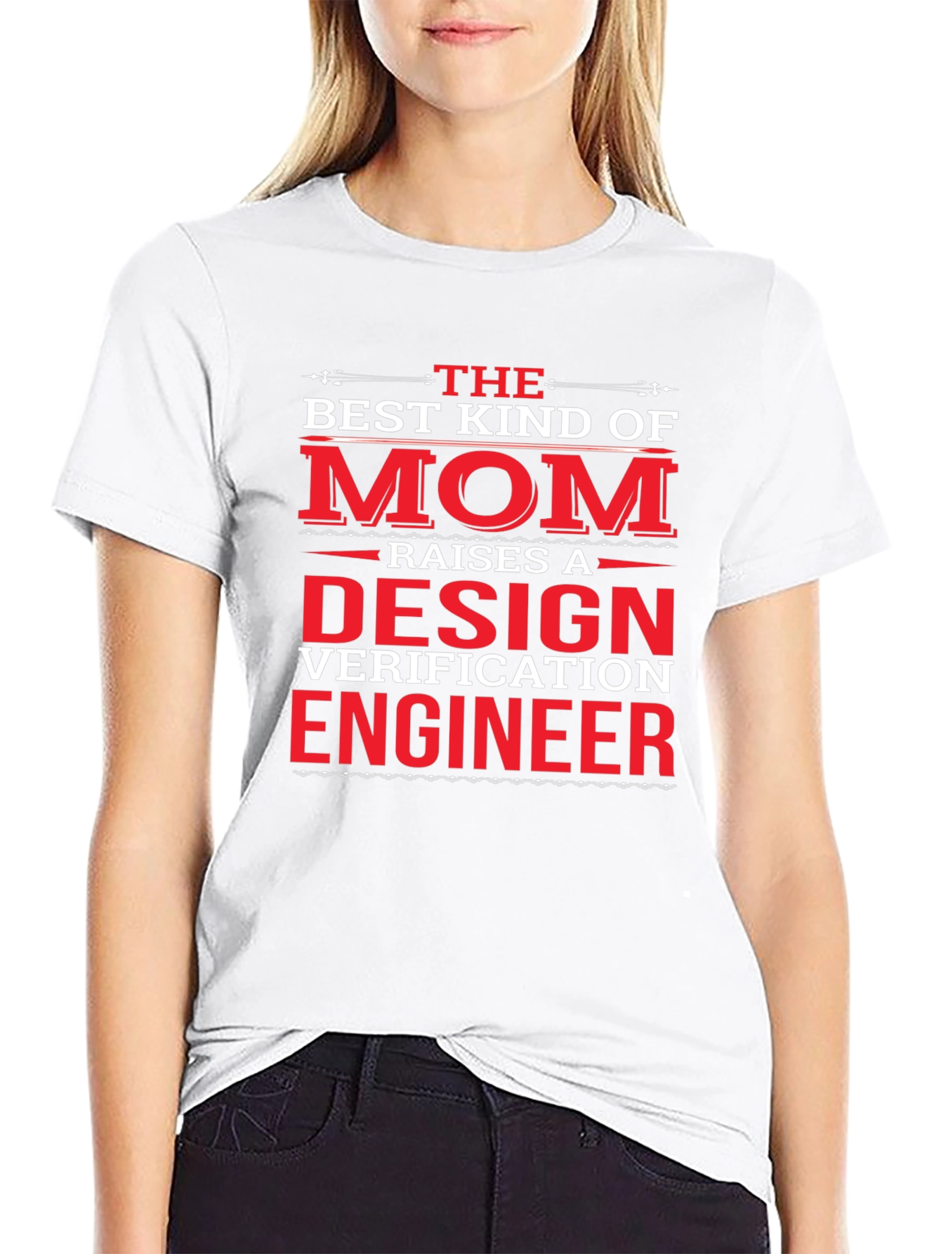 Black Design Verification Engineer Mom T-Shirt view 9