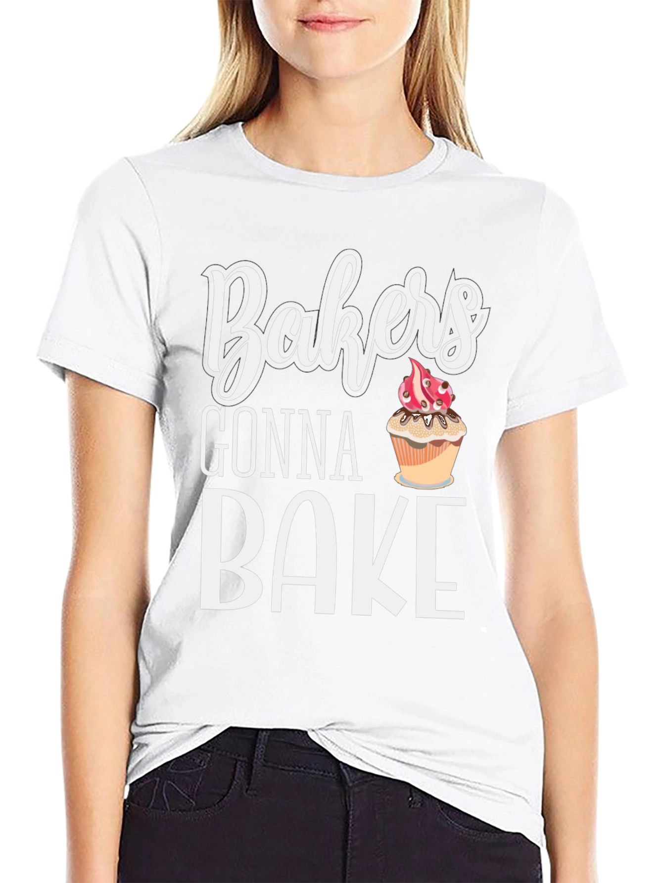 Black Bakers Gonna Bake T-Shirt Cupcake Baking Tee view 9